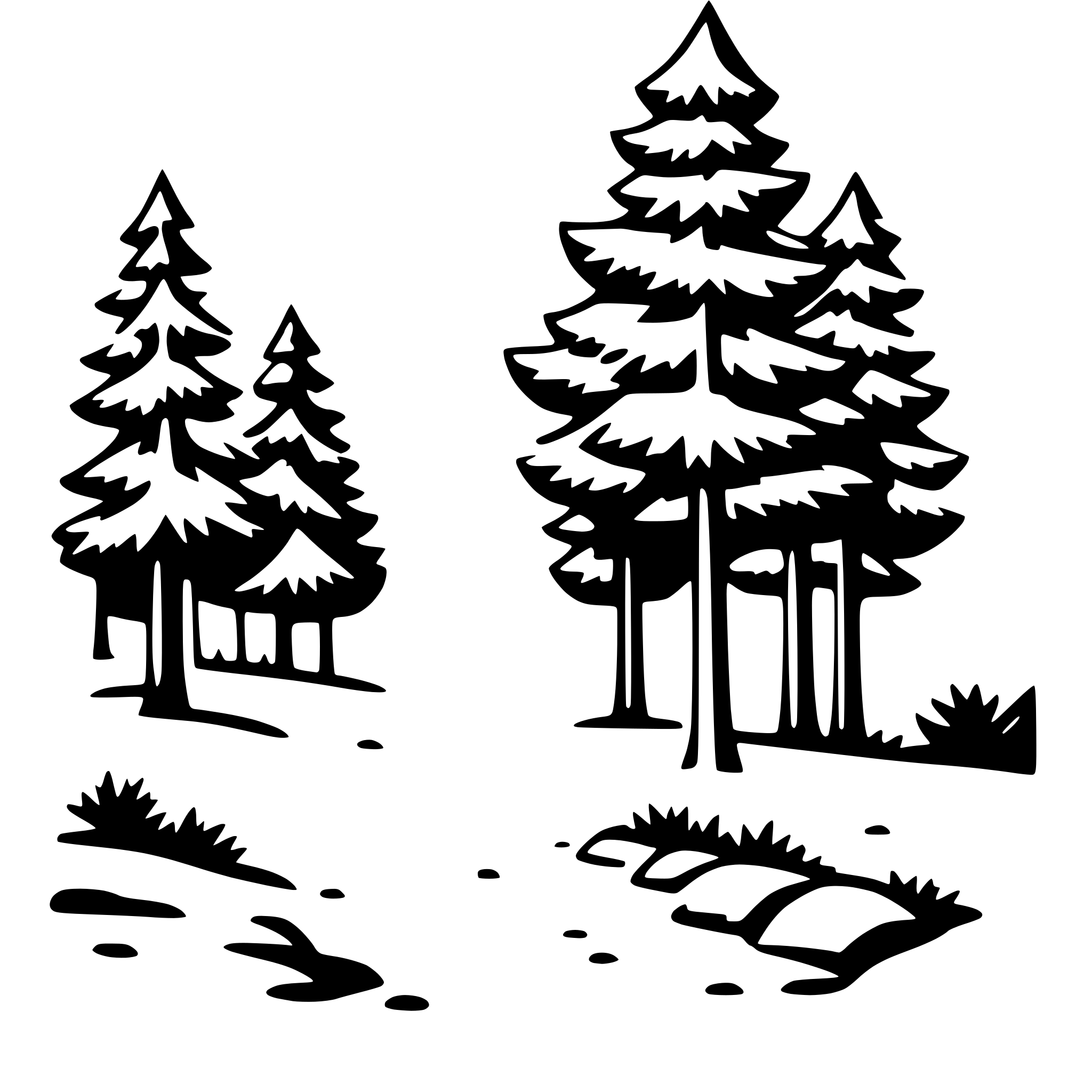 AI-generated SVG of 'snowy forest'