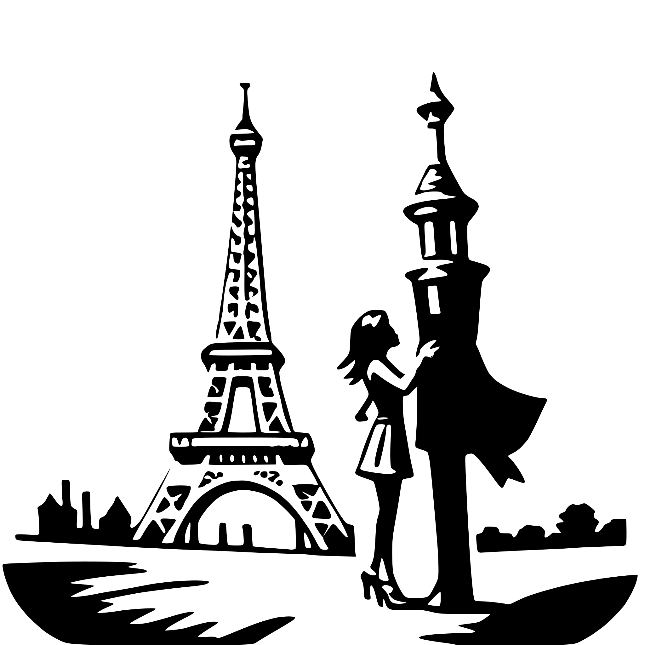 AI-generated SVG of 'eiffel tower romance'