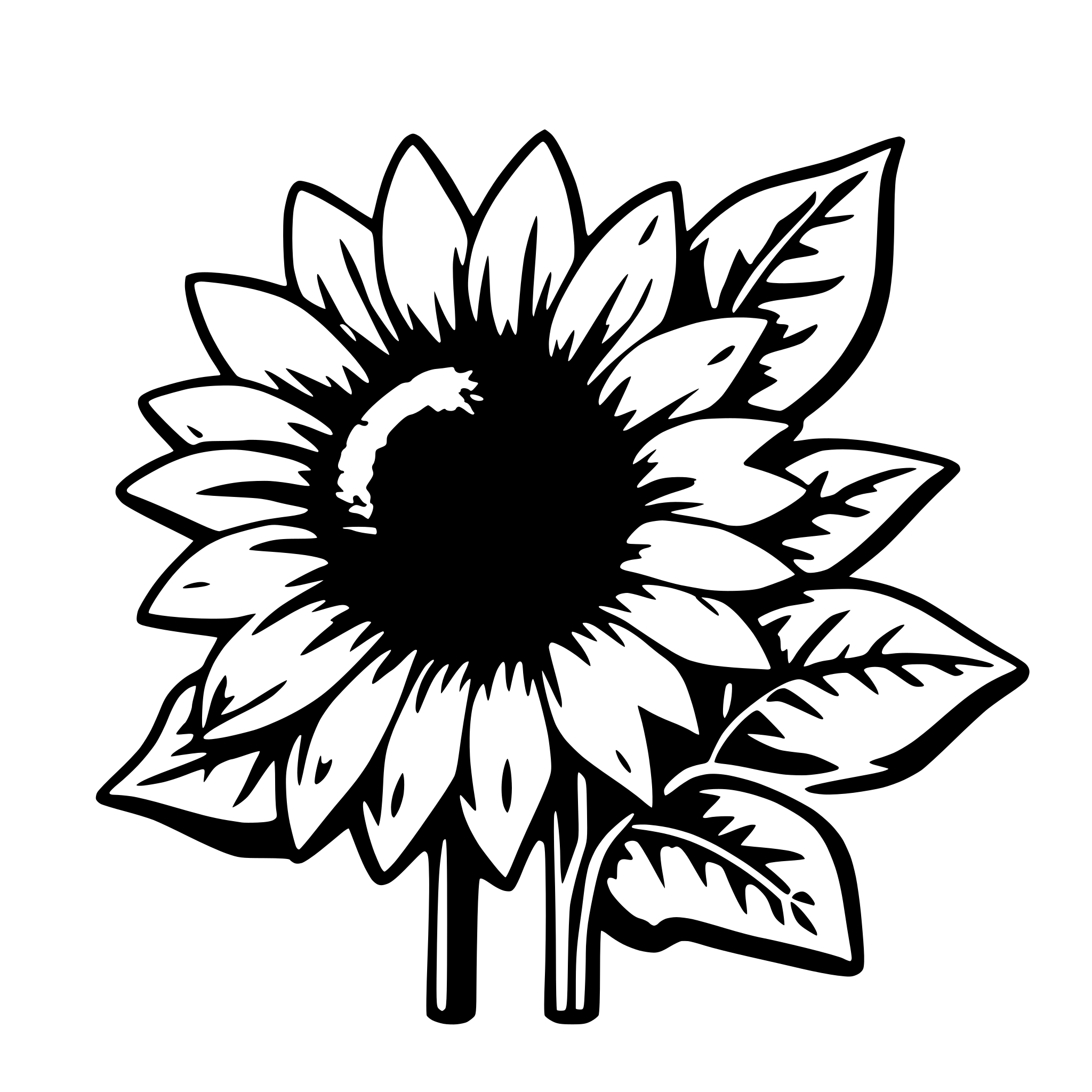 AI-generated SVG of a sunflower puzzle piece