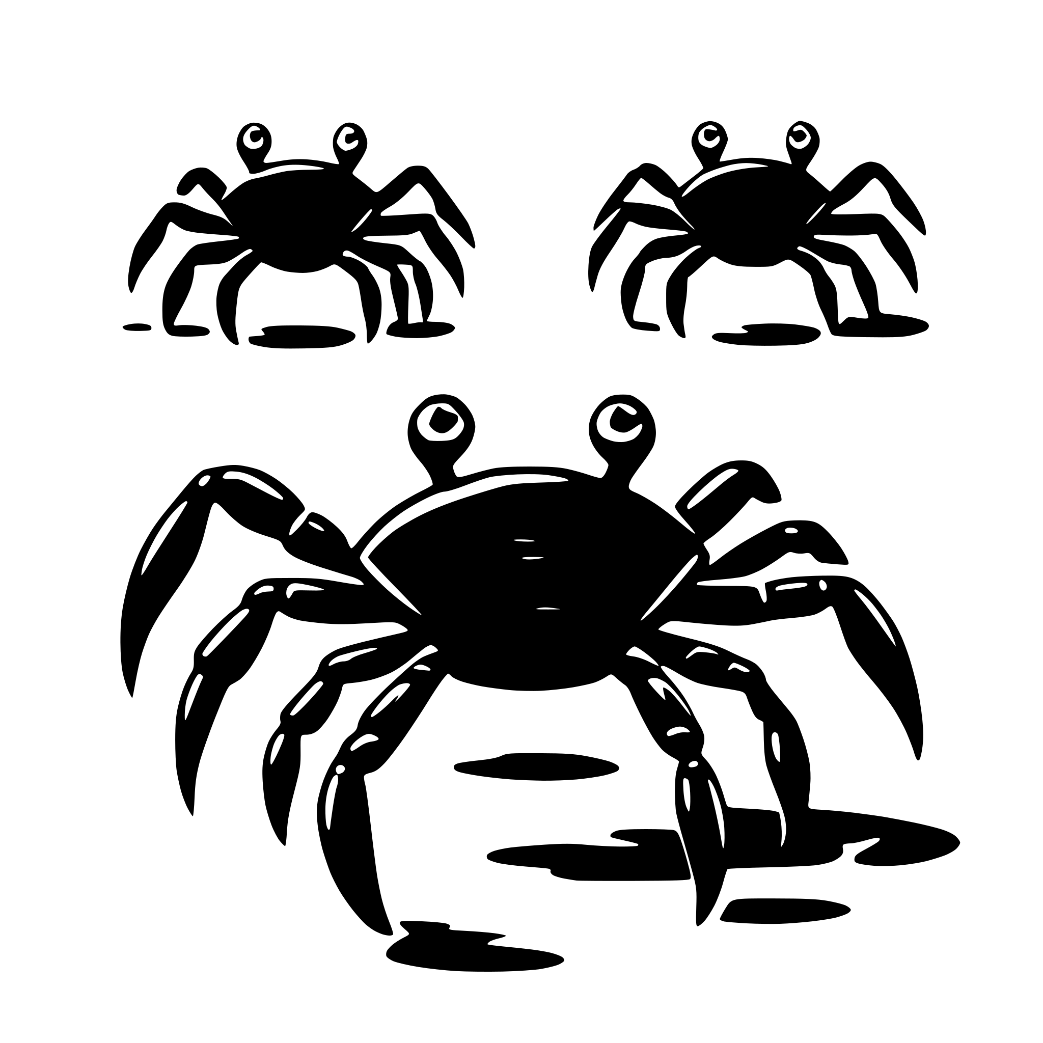 AI-generated SVG of 'crabs'