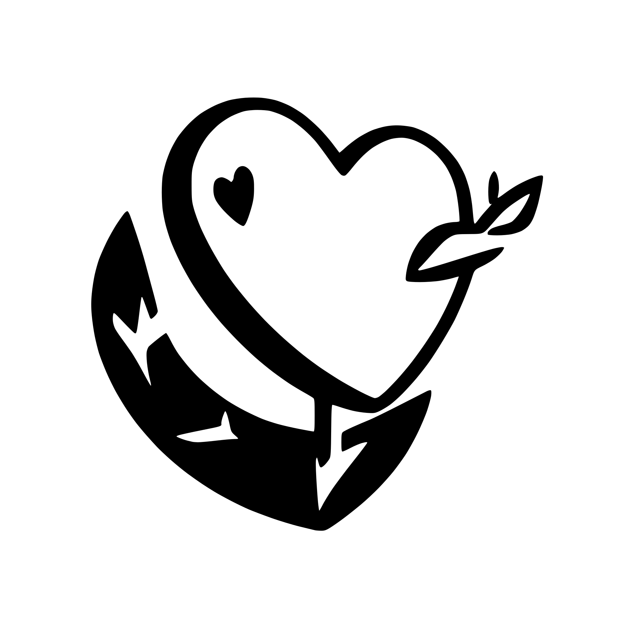 AI-generated SVG of a love heart and arrow icon