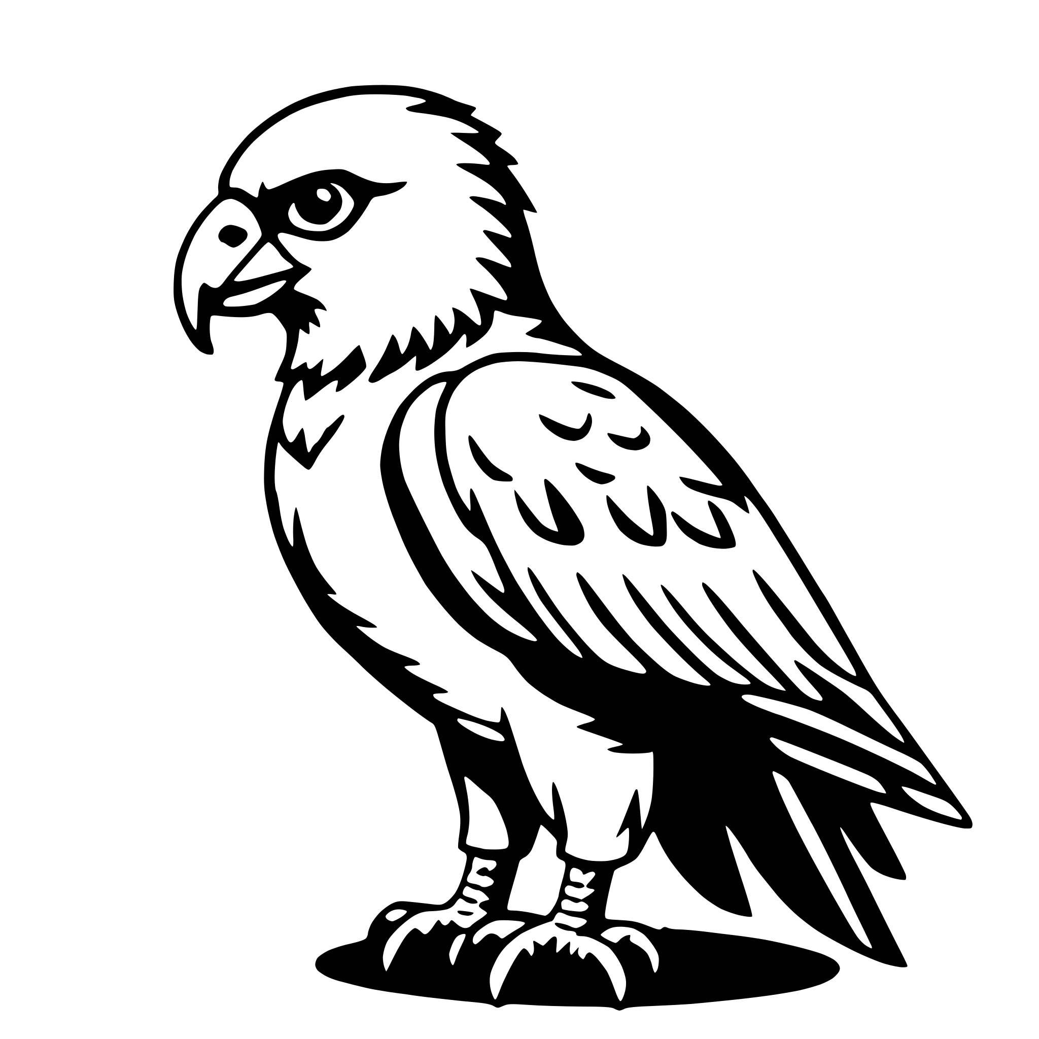 AI-generated SVG of a harpy eagle