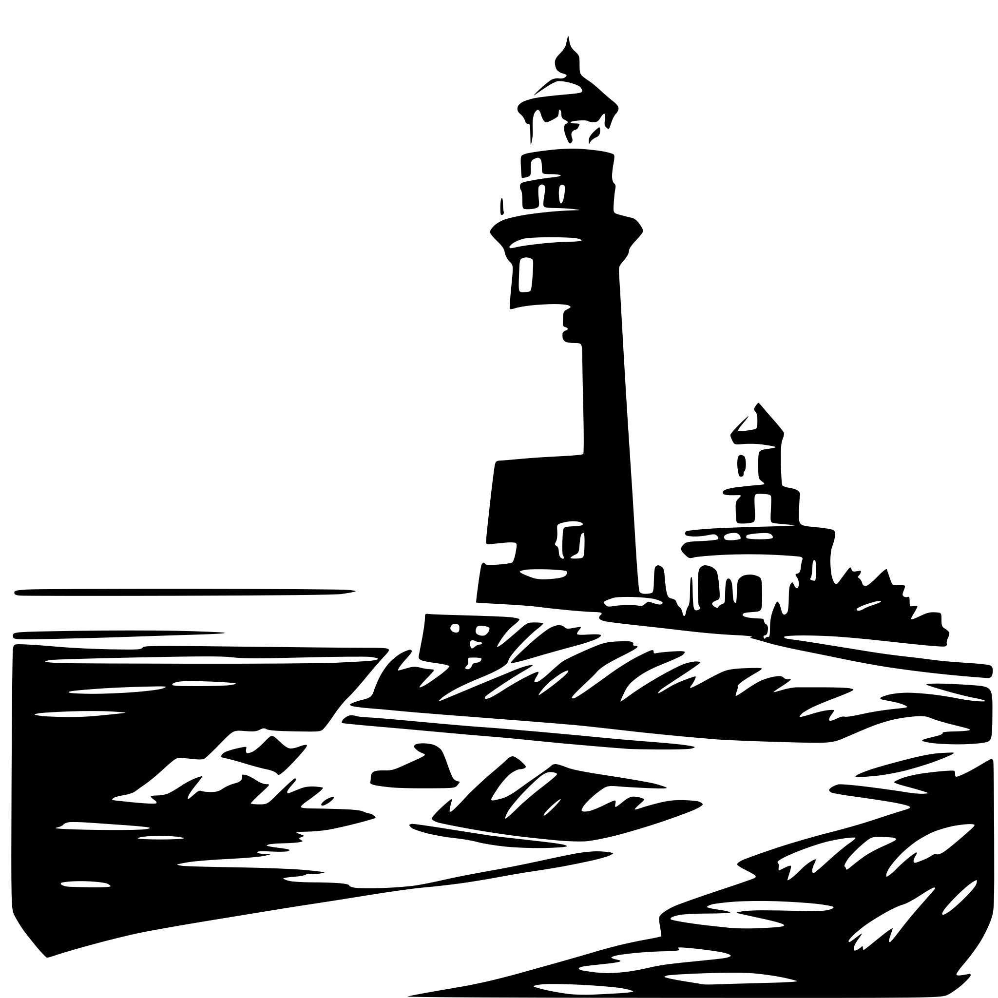 AI-generated SVG of a a lighthouse overlooking the ocean