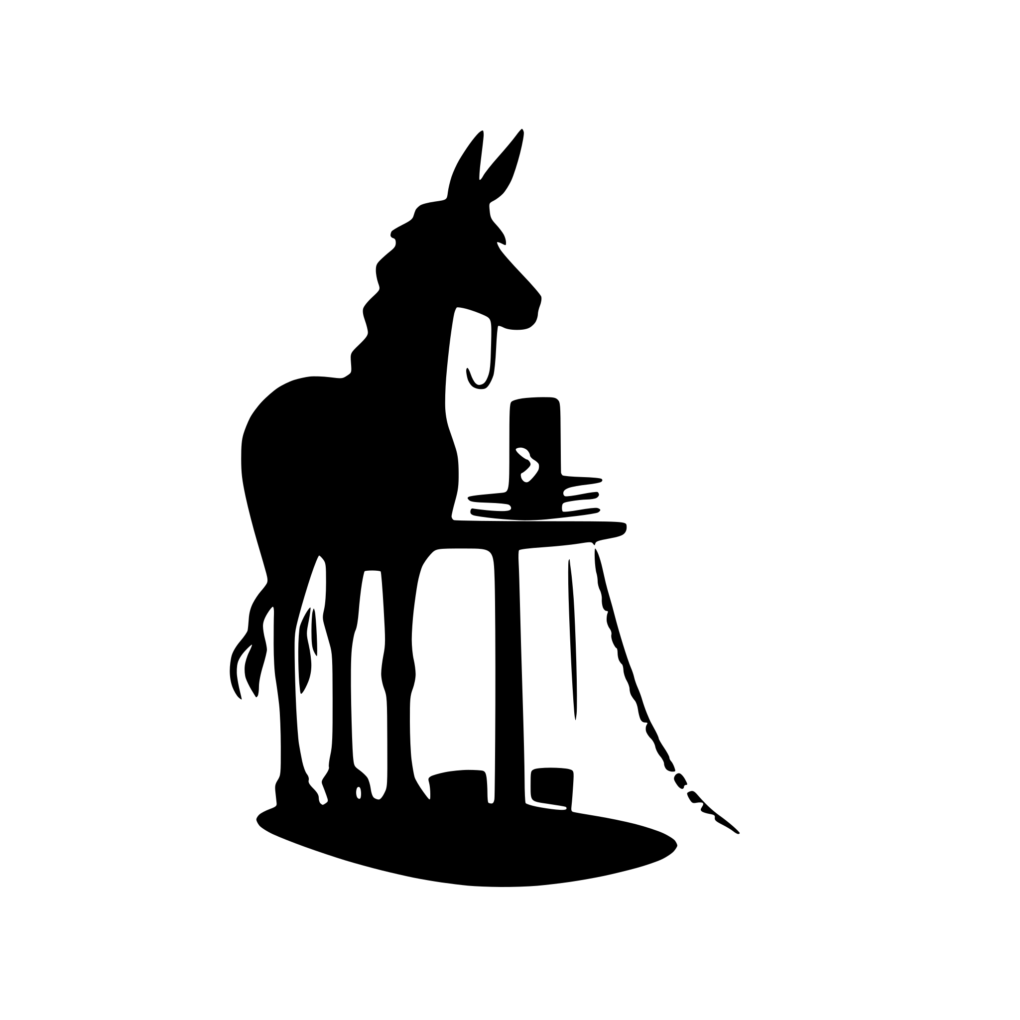 AI-generated SVG of a llama telephone