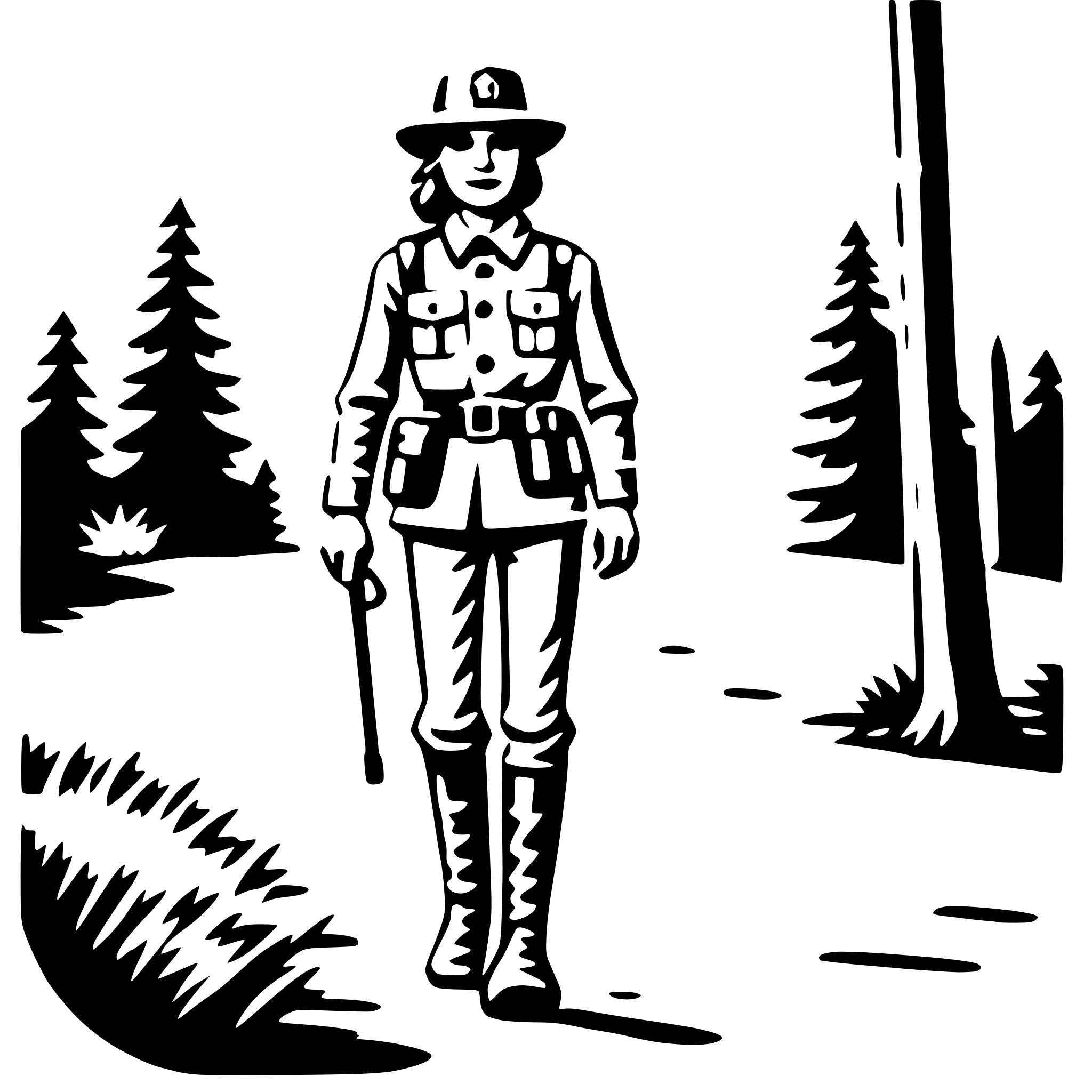 AI-generated SVG of 'forest ranger patrol'