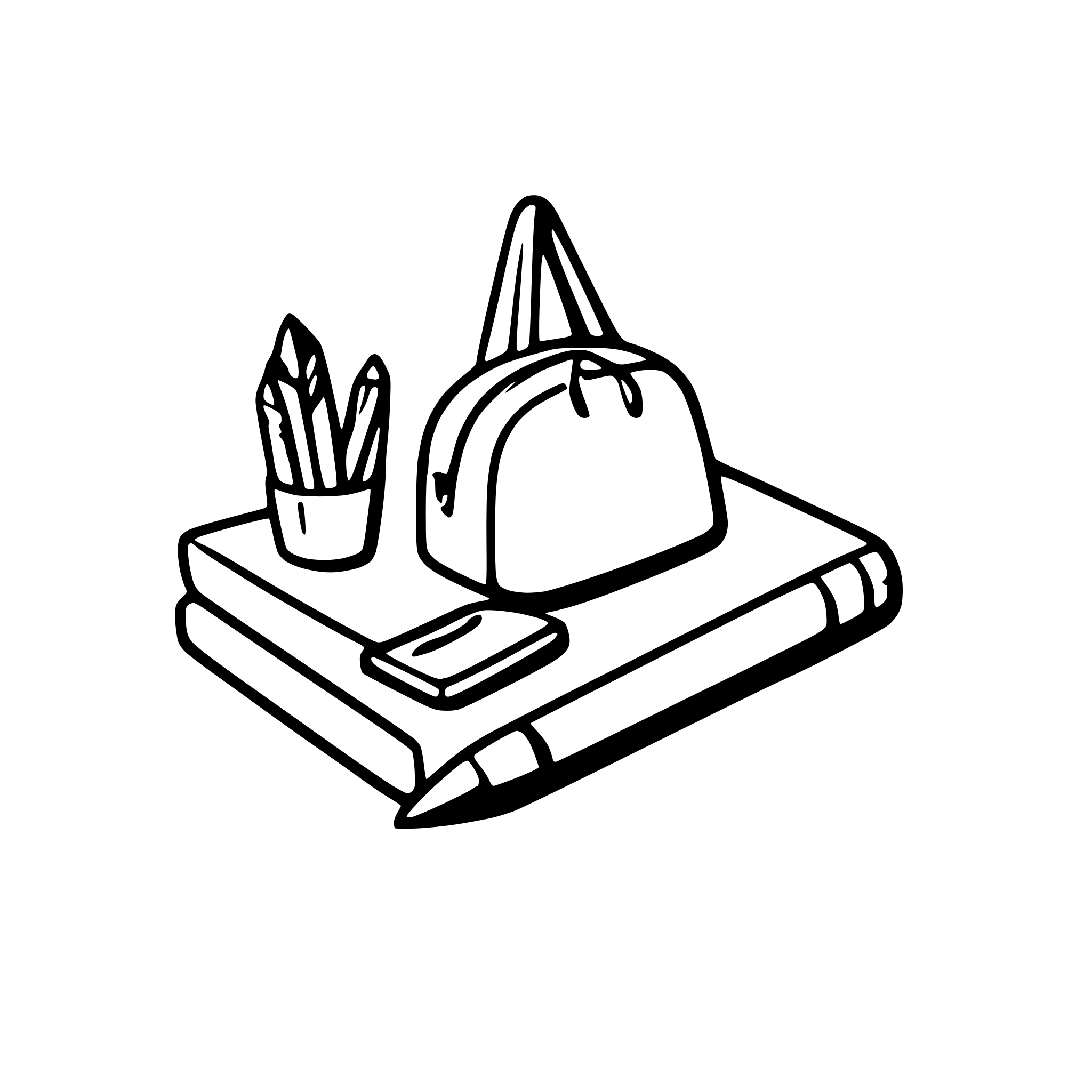 AI-generated SVG of a school items