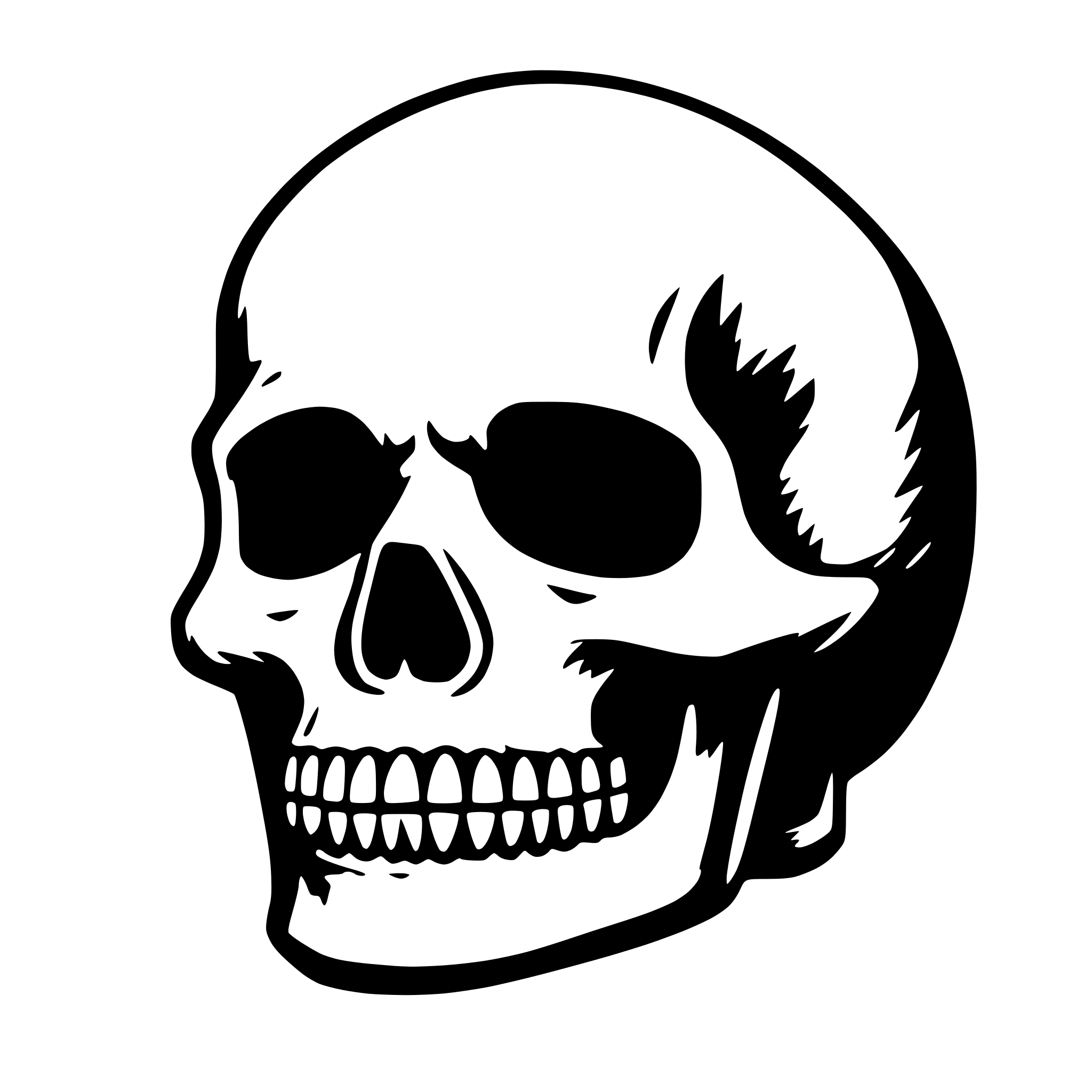 AI-generated SVG of 'a skull'