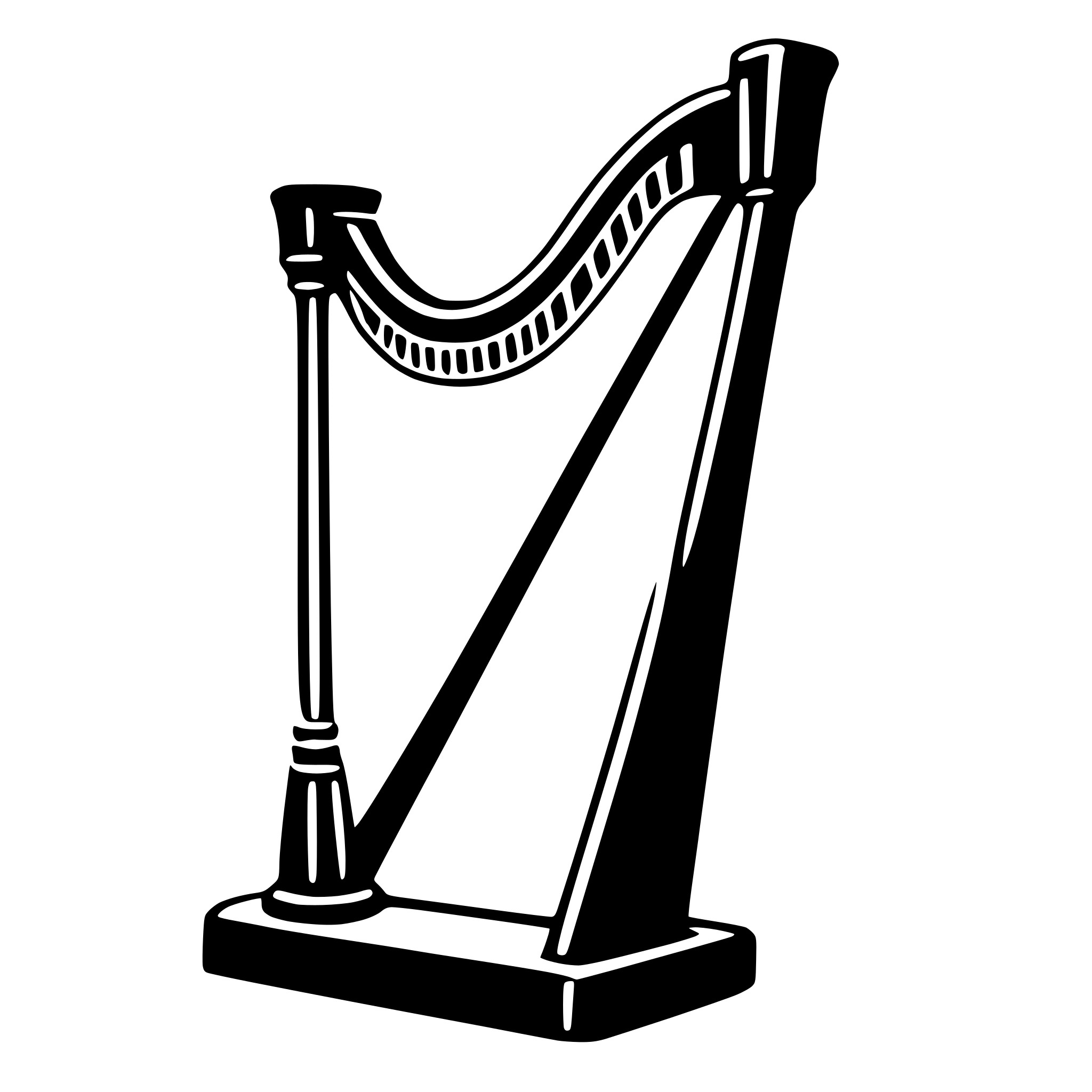 AI-generated SVG of 'harp'