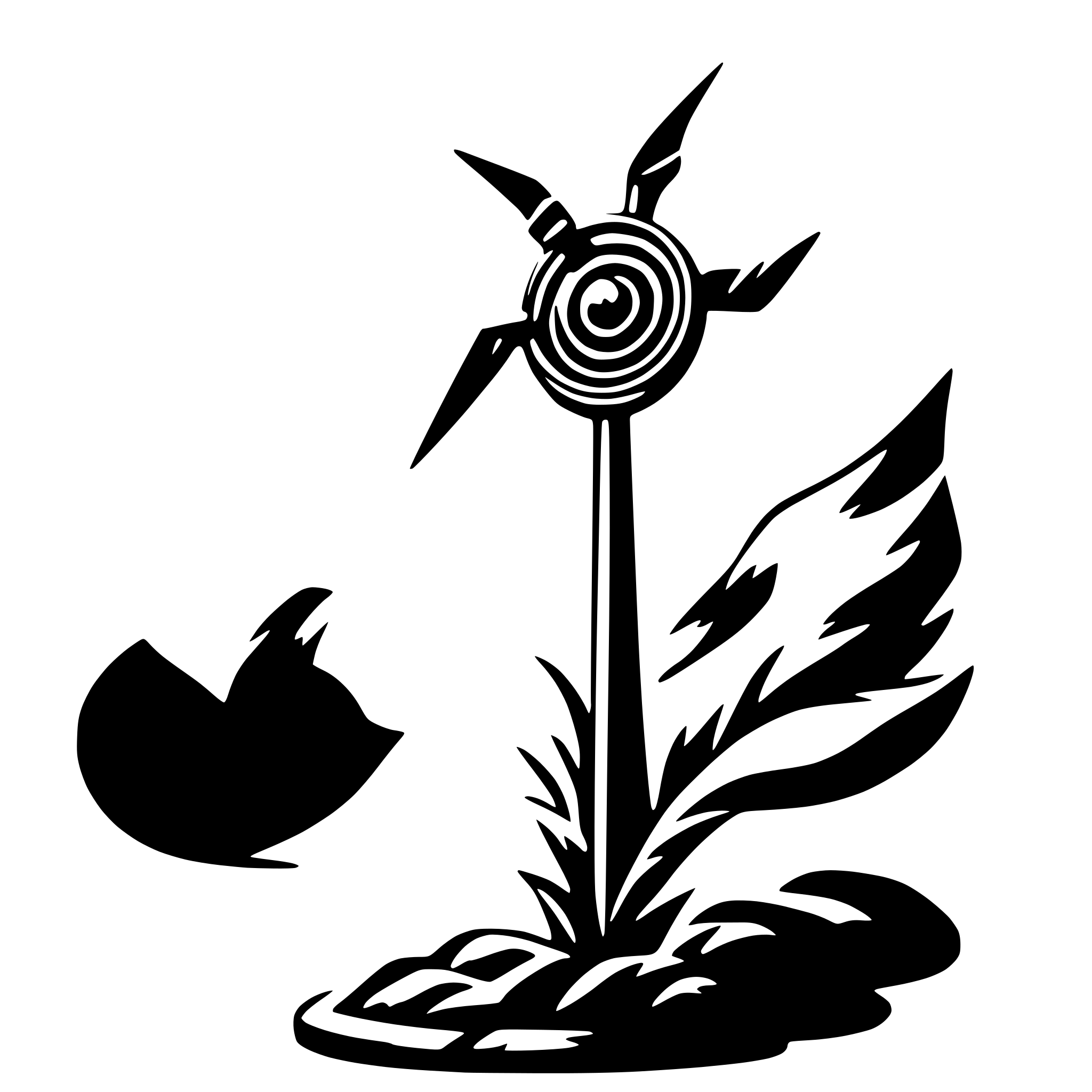 AI-generated SVG of a wind coin Token