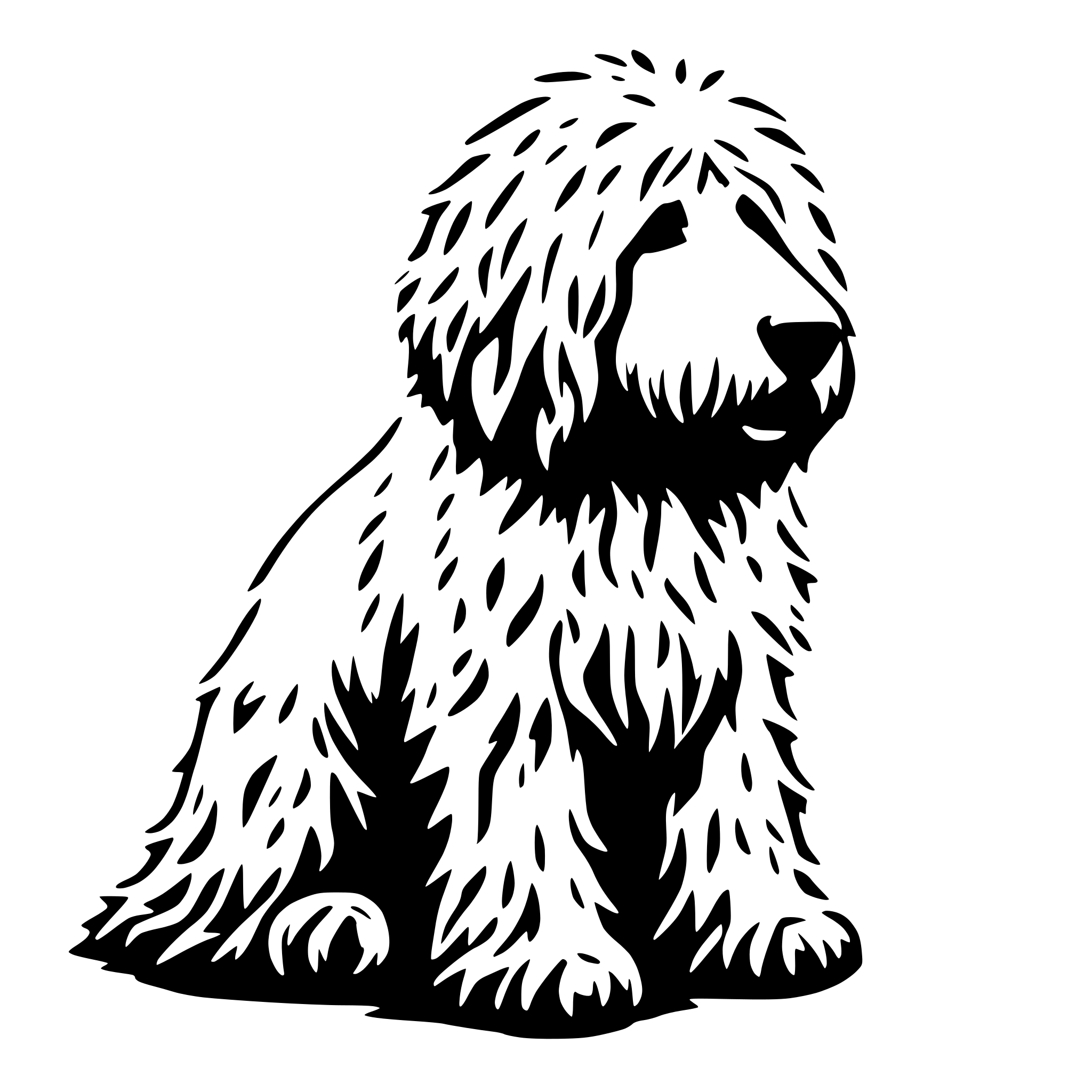 AI-generated SVG of 'Komondor'