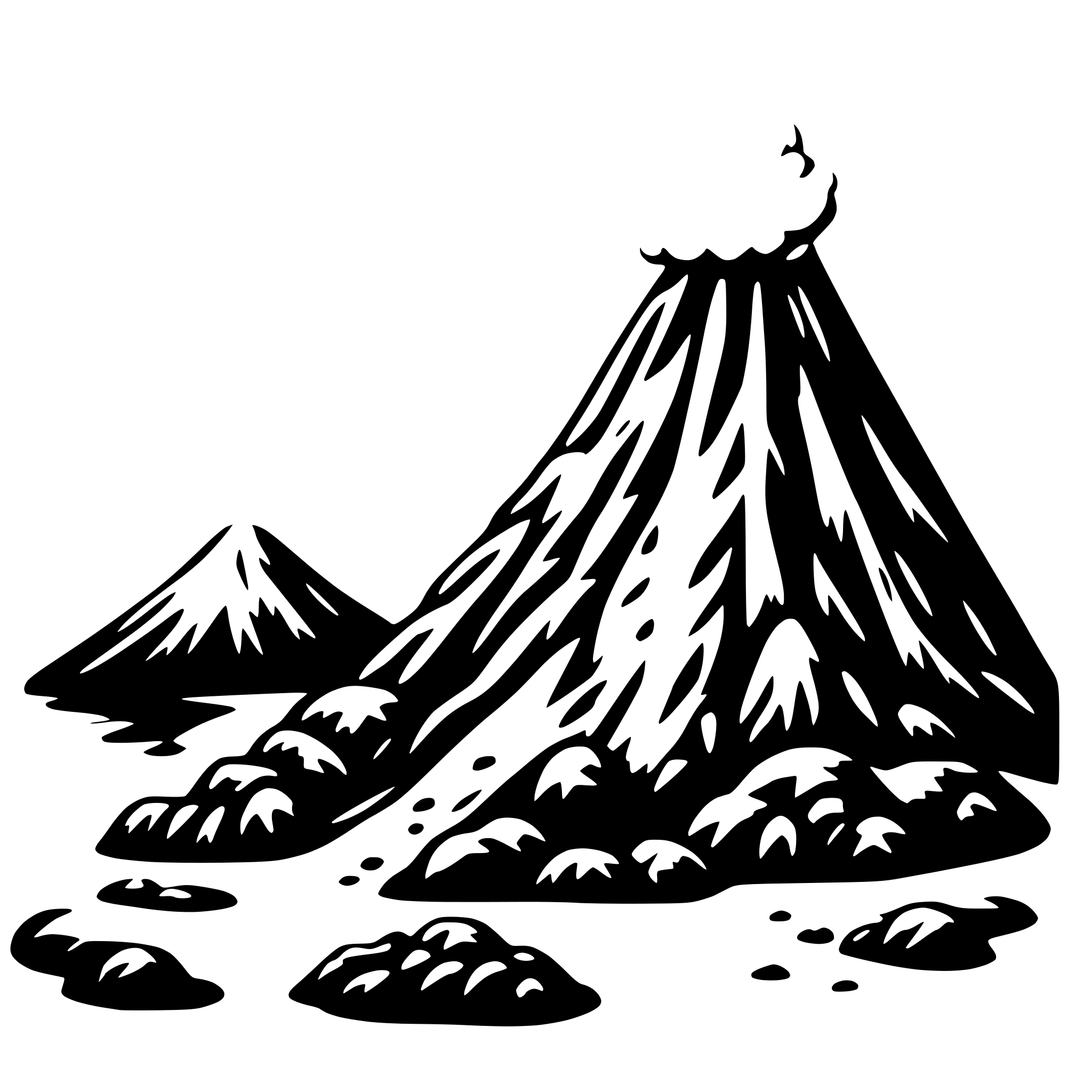AI-generated SVG of 'Volcano'