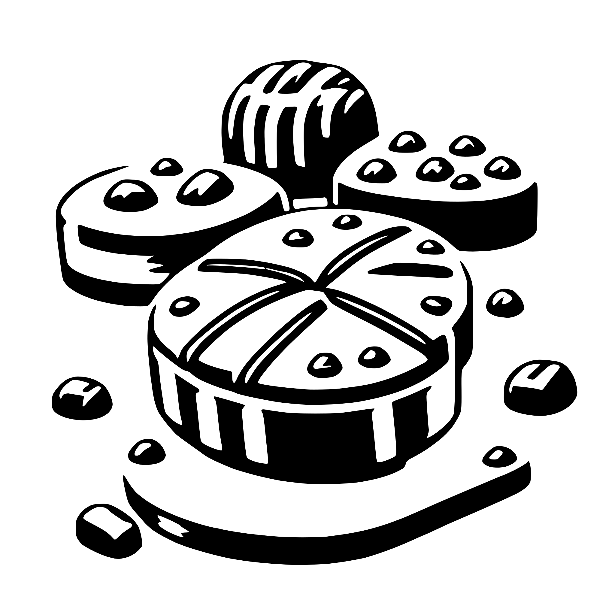 AI-generated SVG of 'praline'