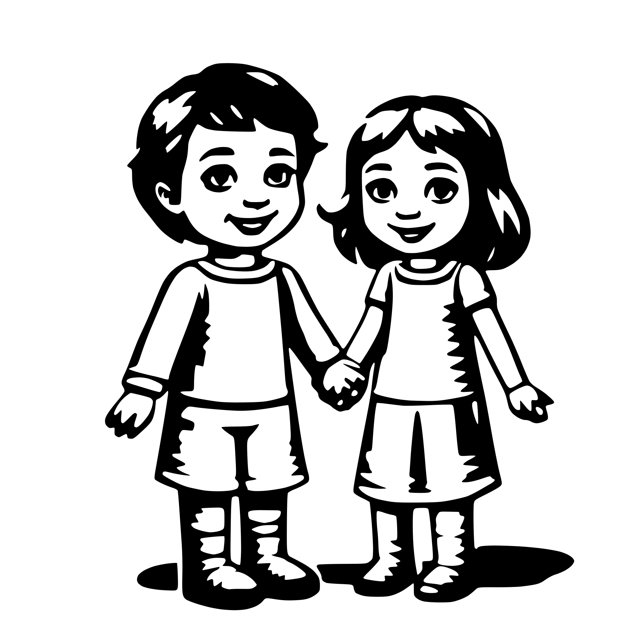 AI-generated SVG of 'an educatorn with toddlers holding hands'