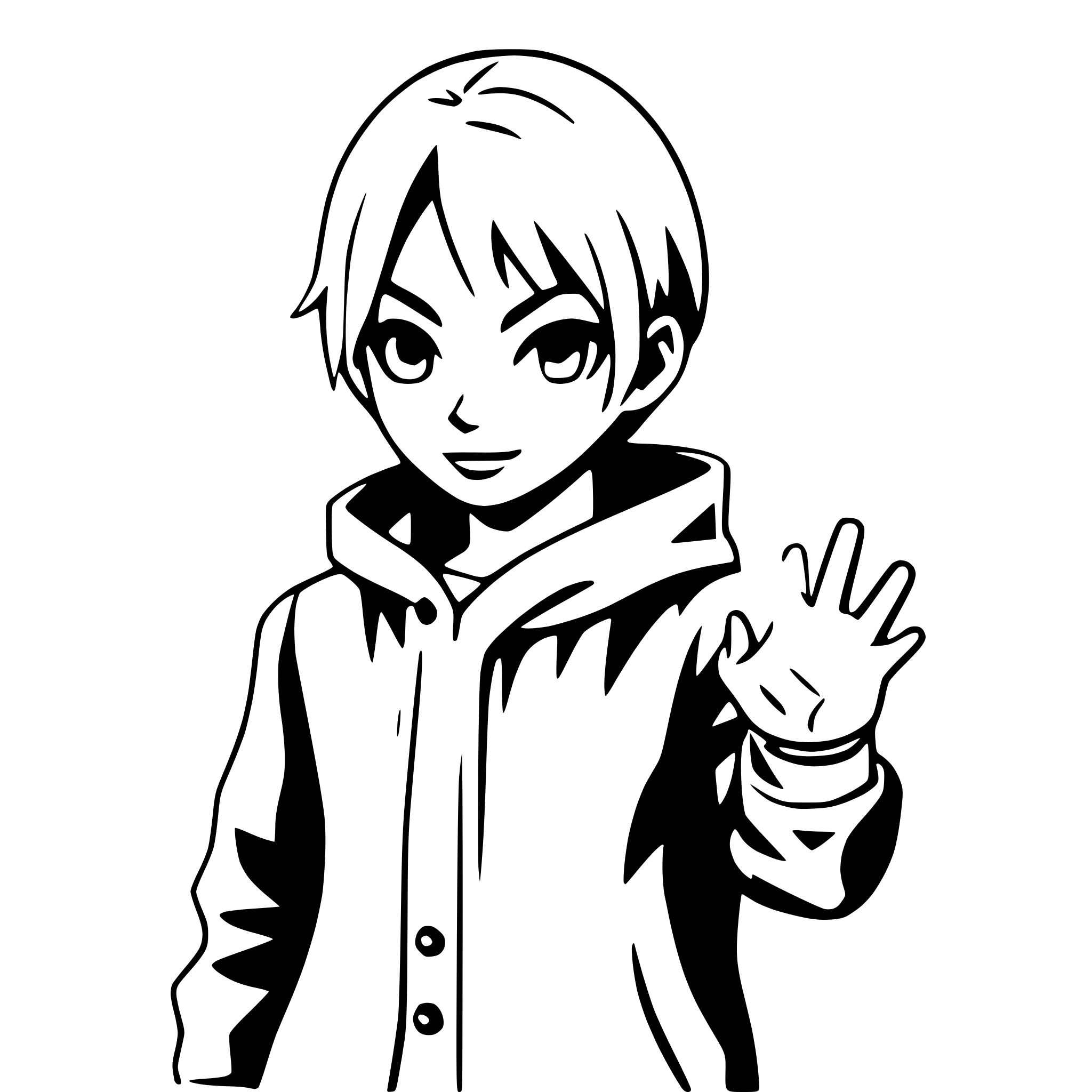 AI-generated SVG of 'boy with ice powers'