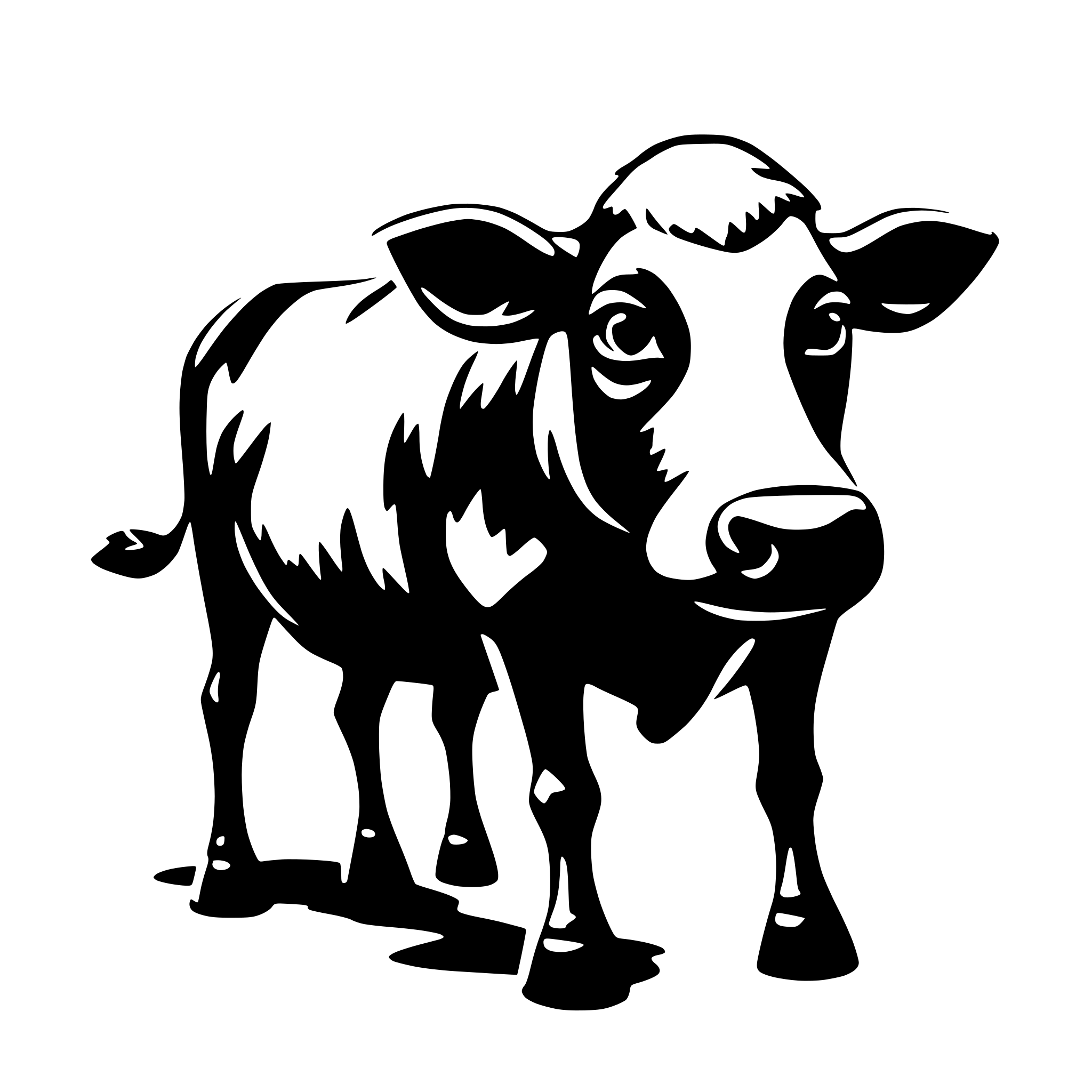 AI-generated SVG of a a simple cow