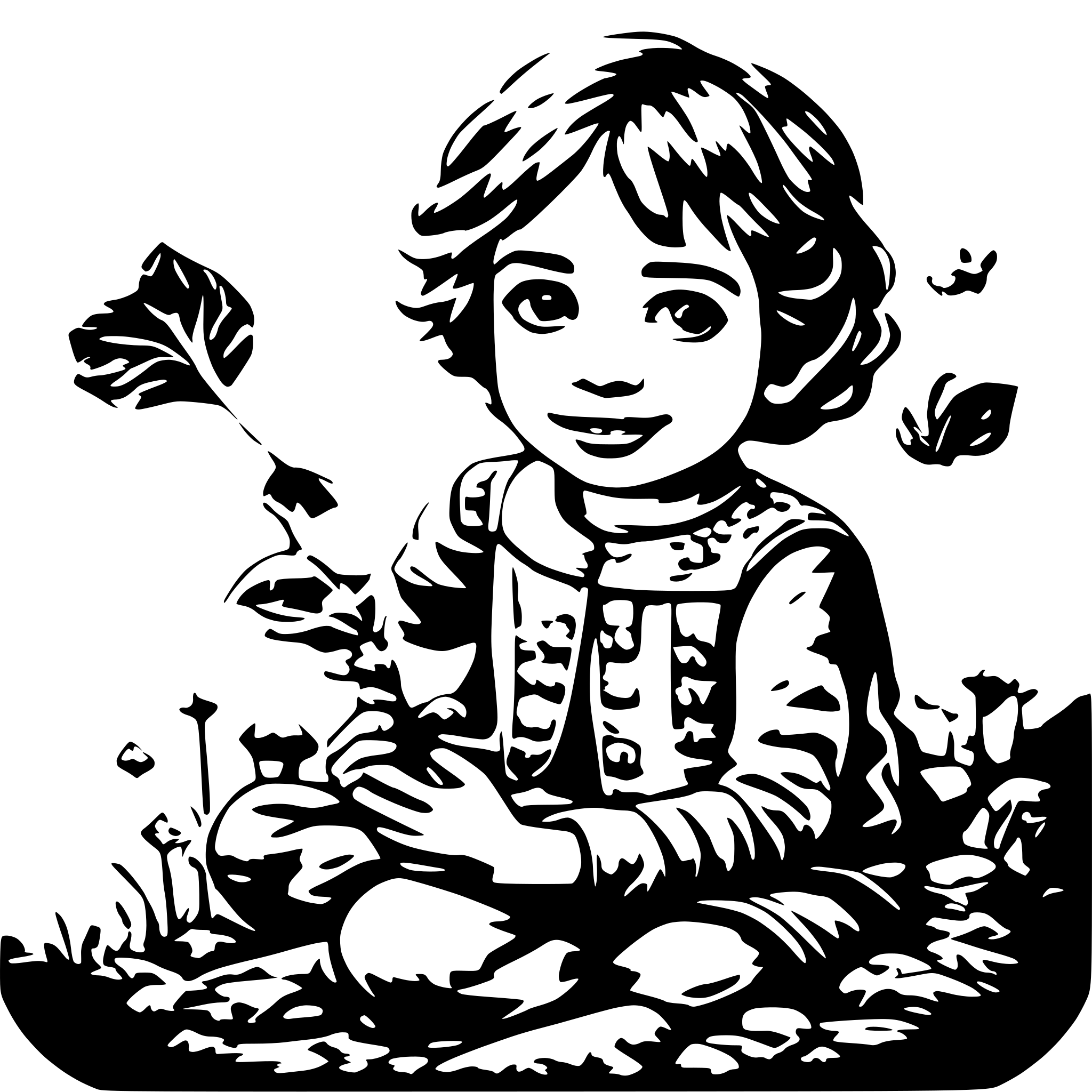 AI-generated SVG of 'child playing'