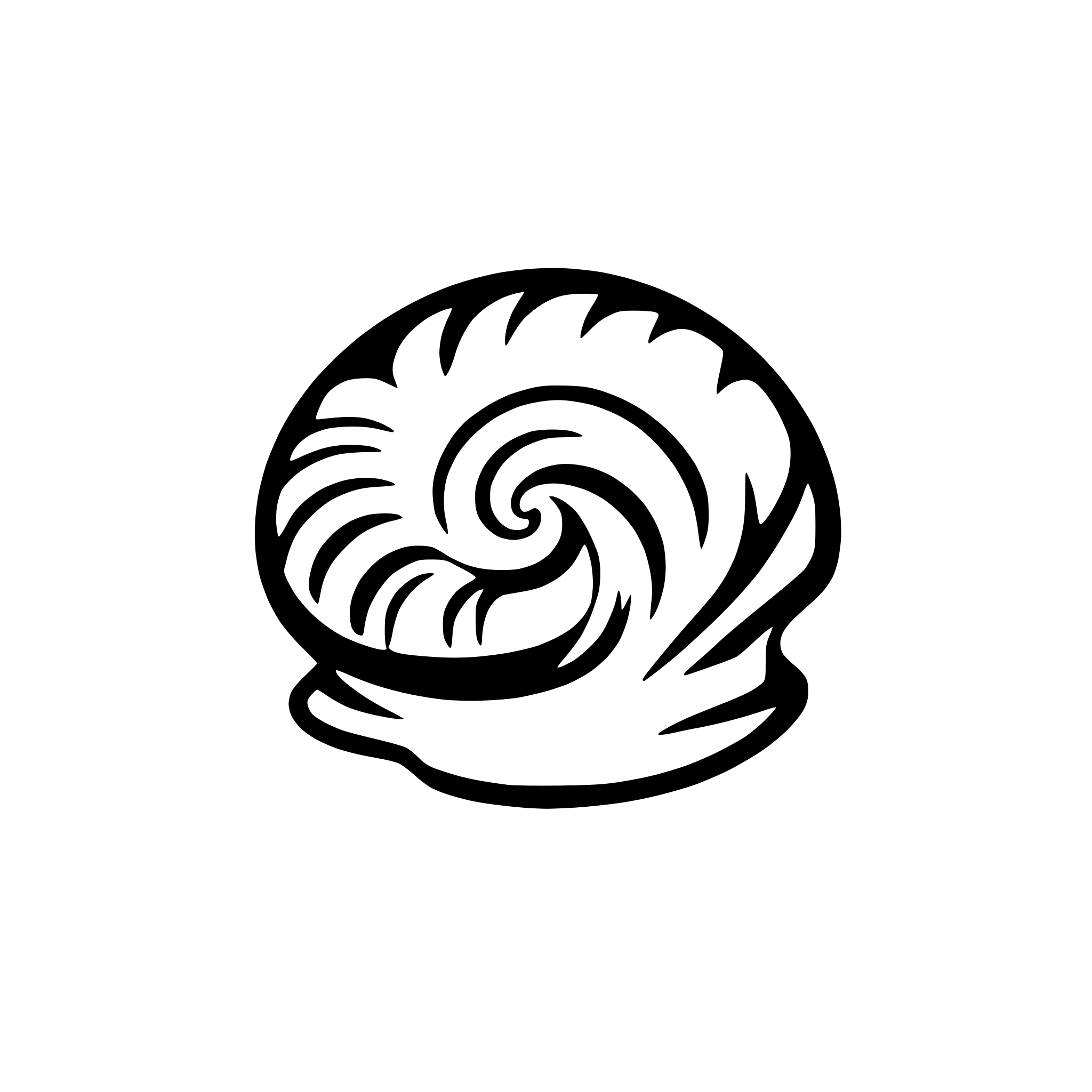 AI-generated SVG of a abstract shell with spiral
