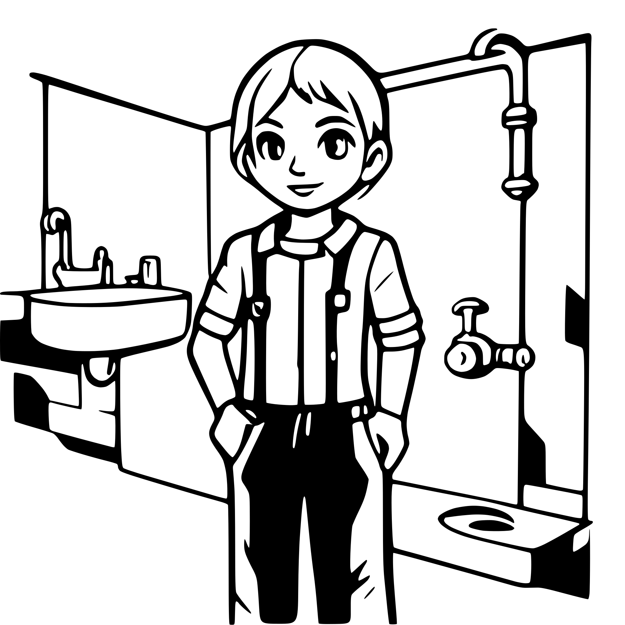 AI-generated SVG of a male plumbing