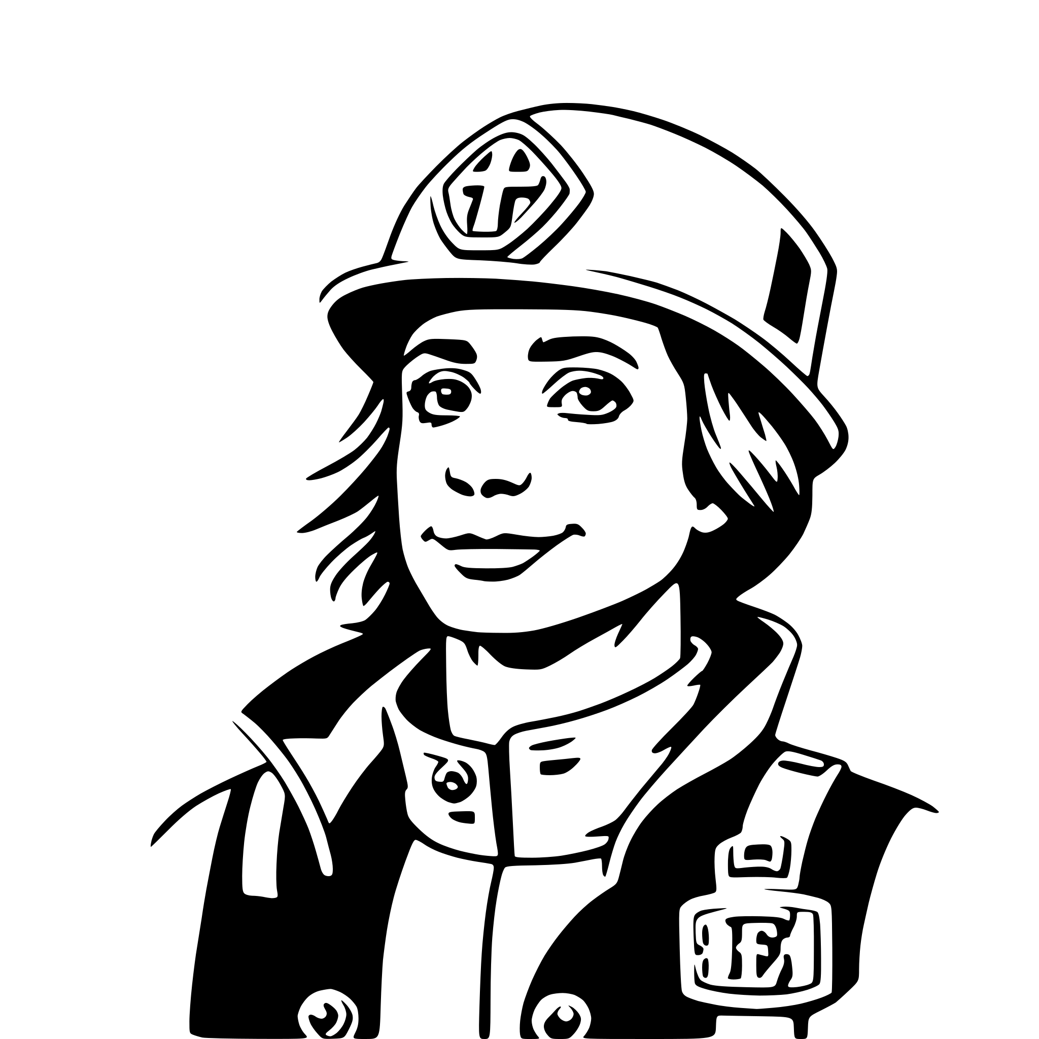 AI-generated SVG of a firefighter