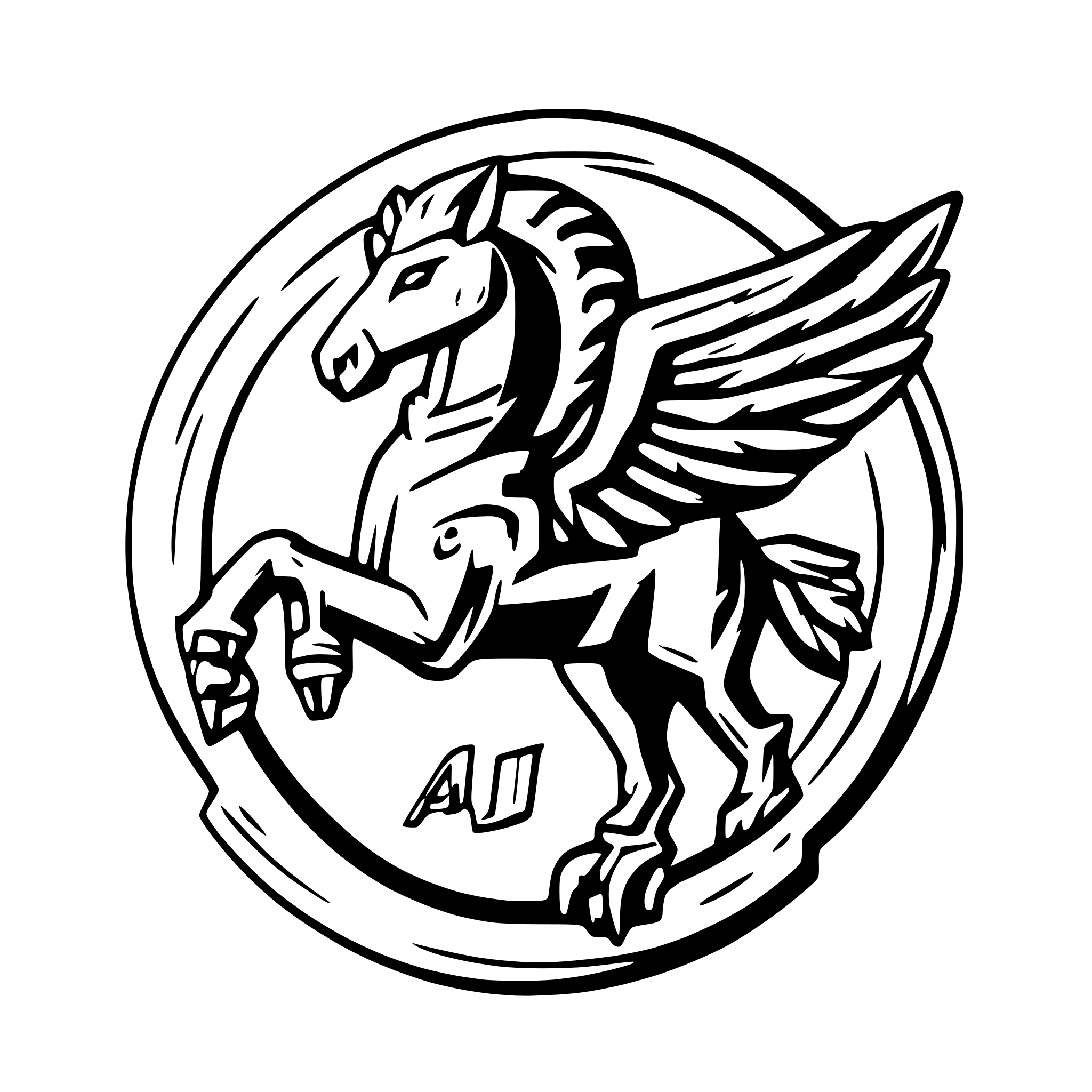 AI-generated SVG of a Harch War Mechanical Pegasus