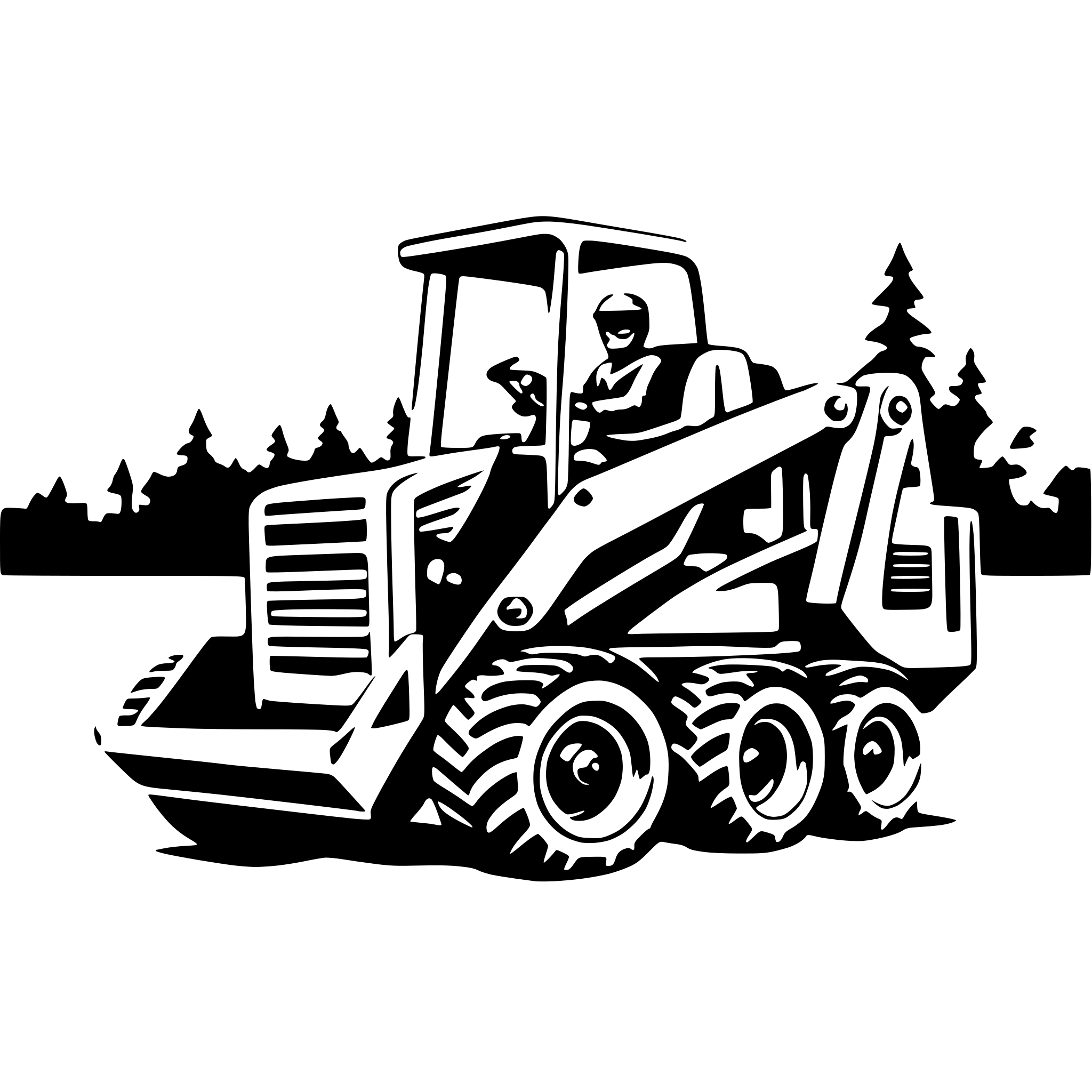 AI-generated SVG of 'a Skid Steer machine'