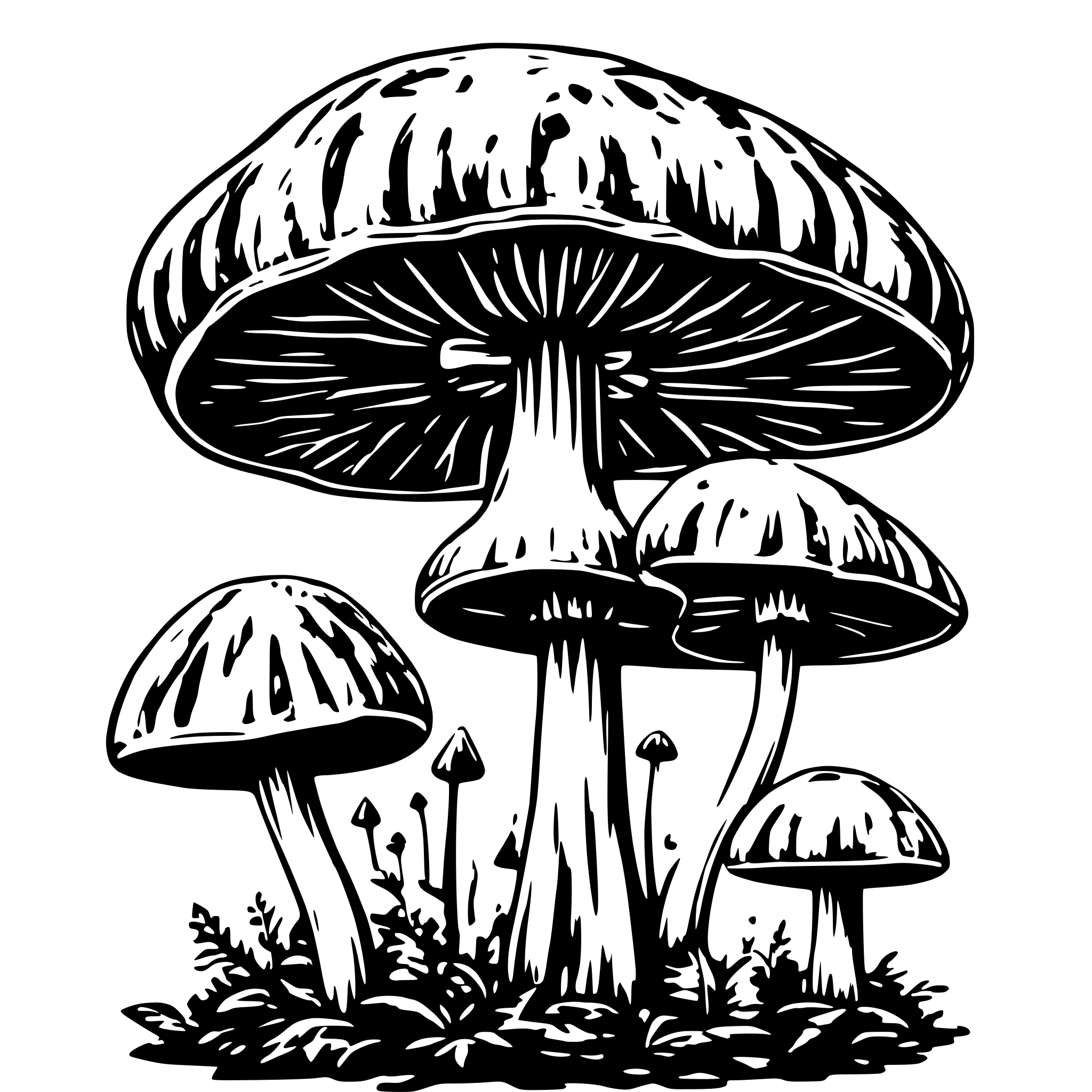 AI-generated SVG of 'psilocybe mushroom'