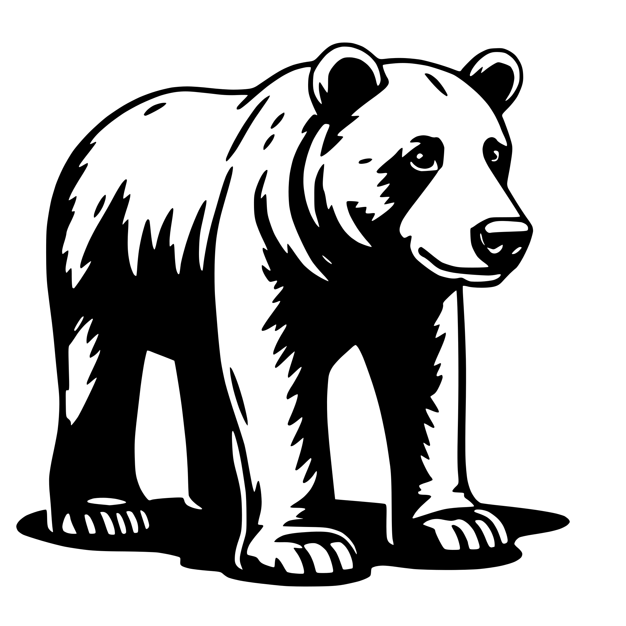 AI-generated SVG of a brown bear