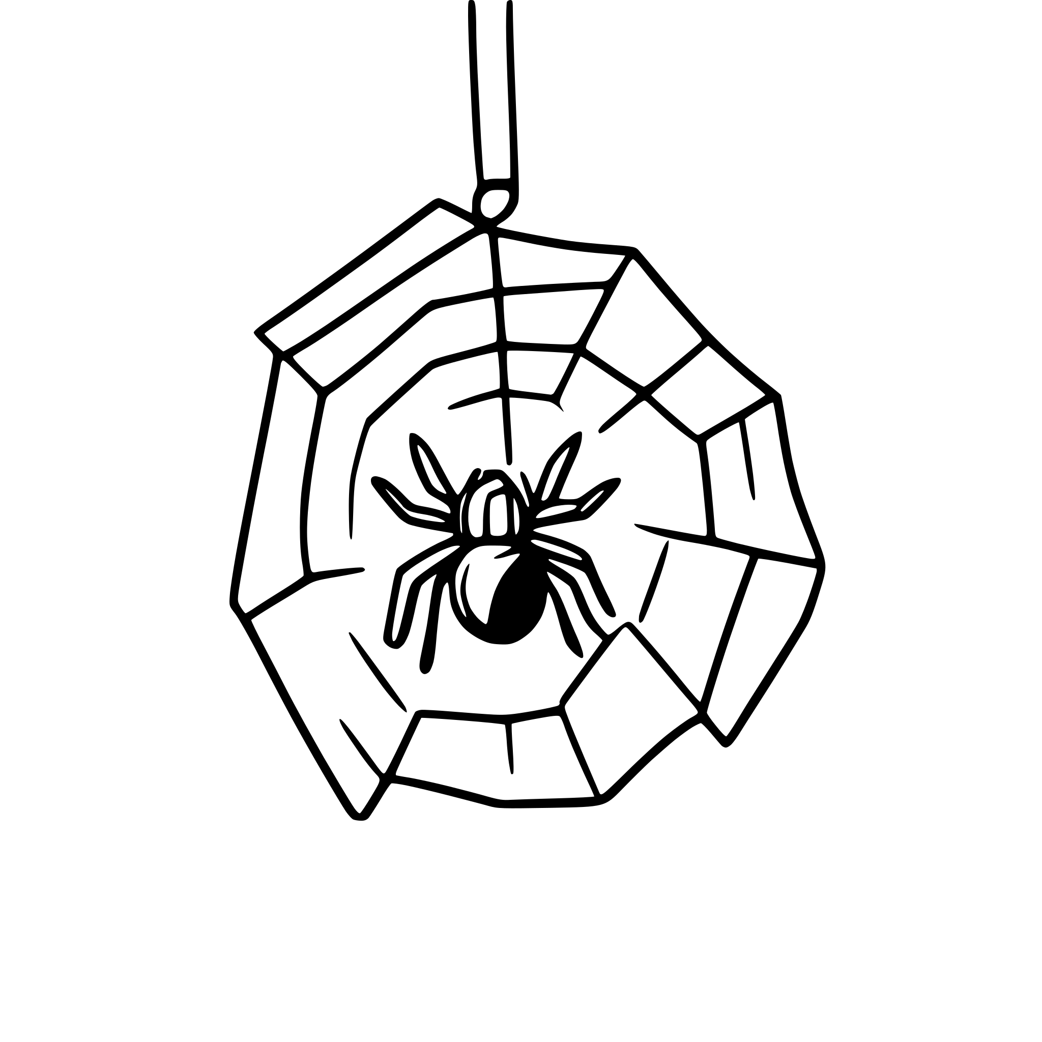 AI-generated SVG of 'spider web with dew drops'