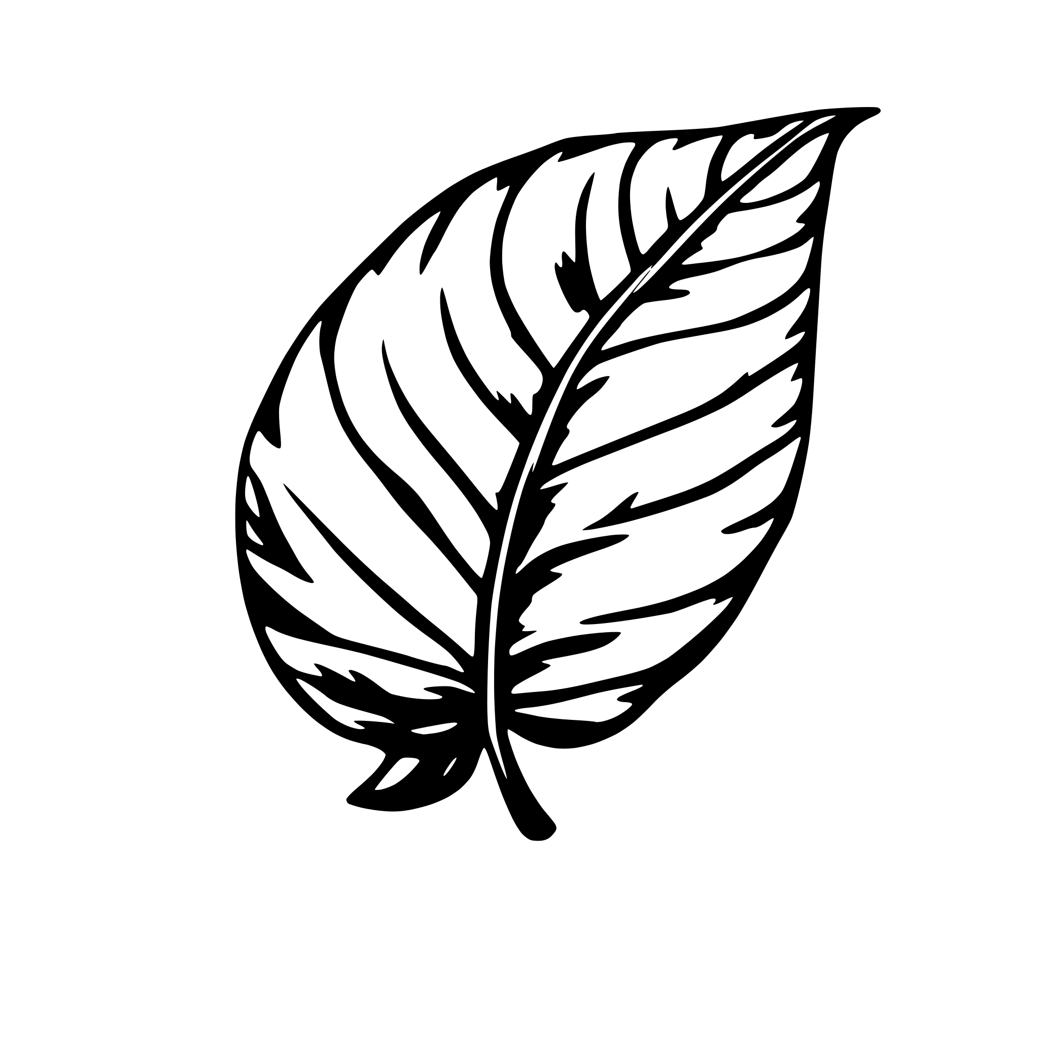 AI-generated SVG of a simple image of a leaf