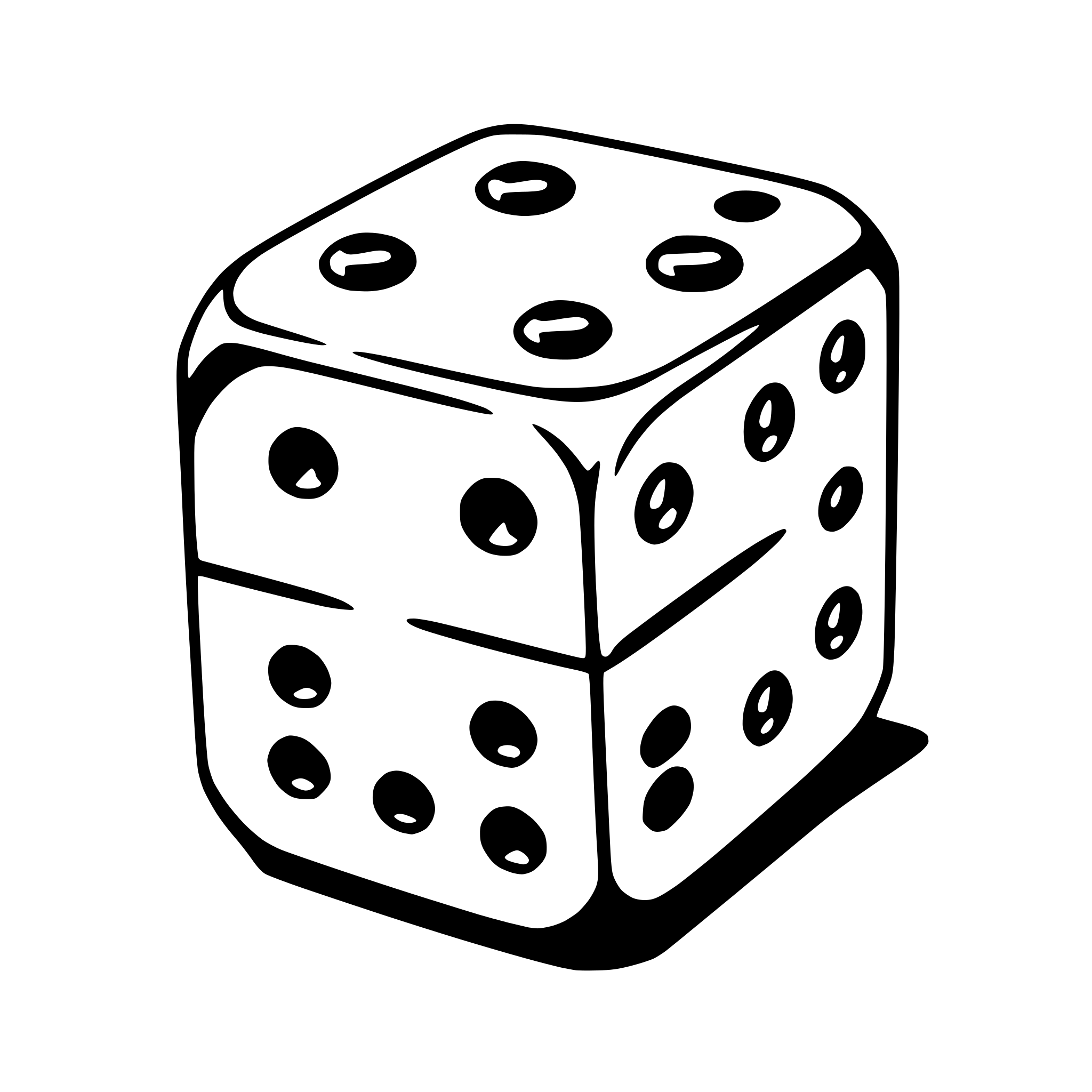 AI-generated SVG of a dice