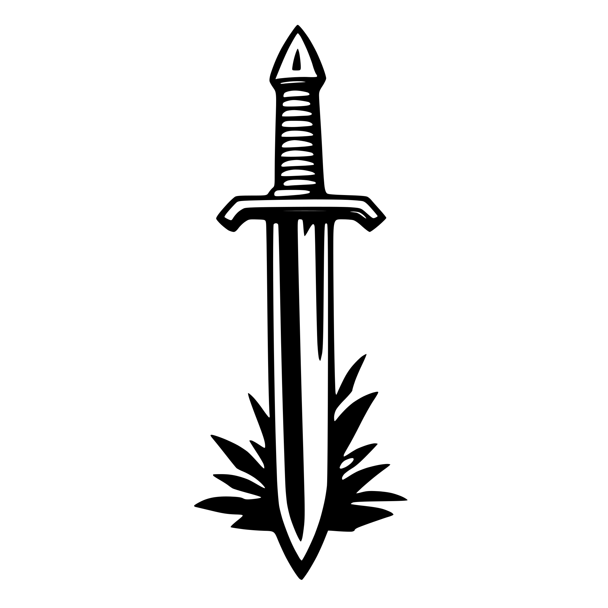 AI-generated SVG of 'dagger'