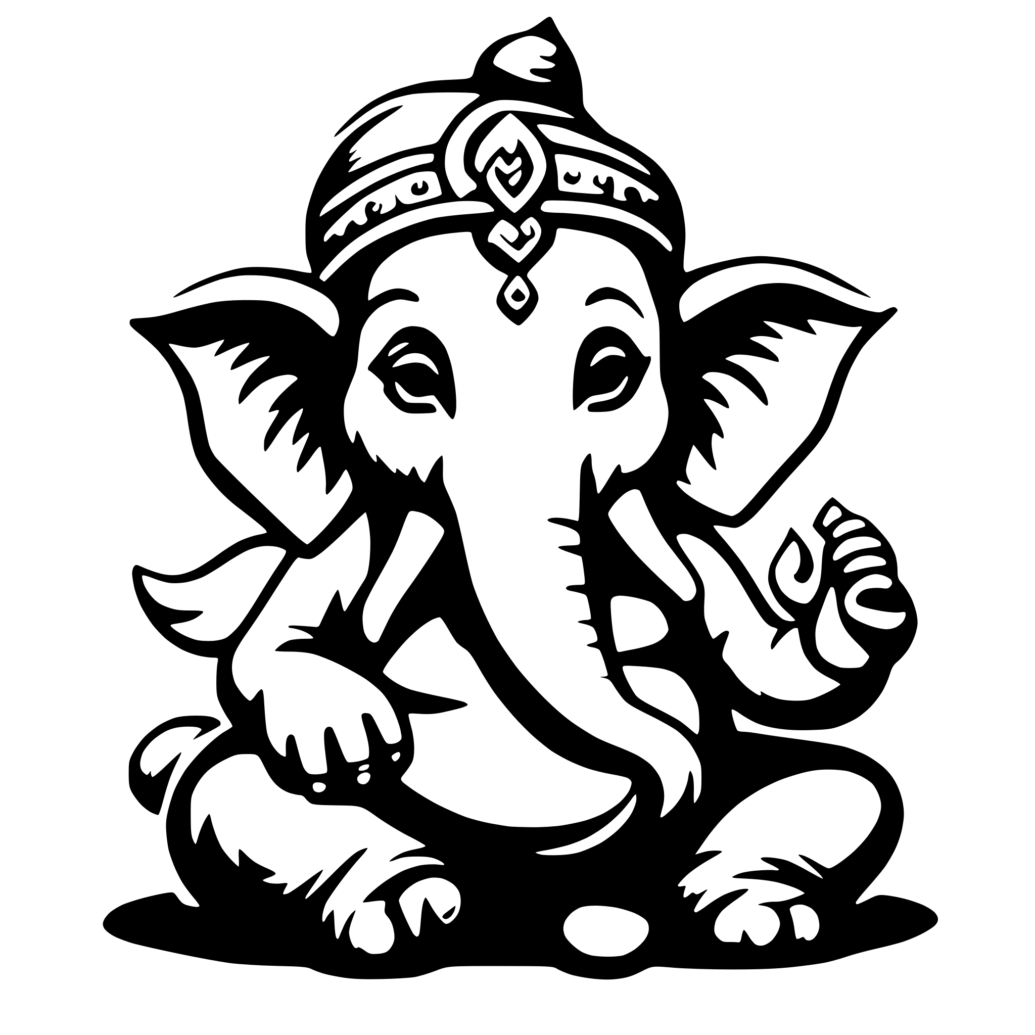 AI-generated SVG of a GANESHA