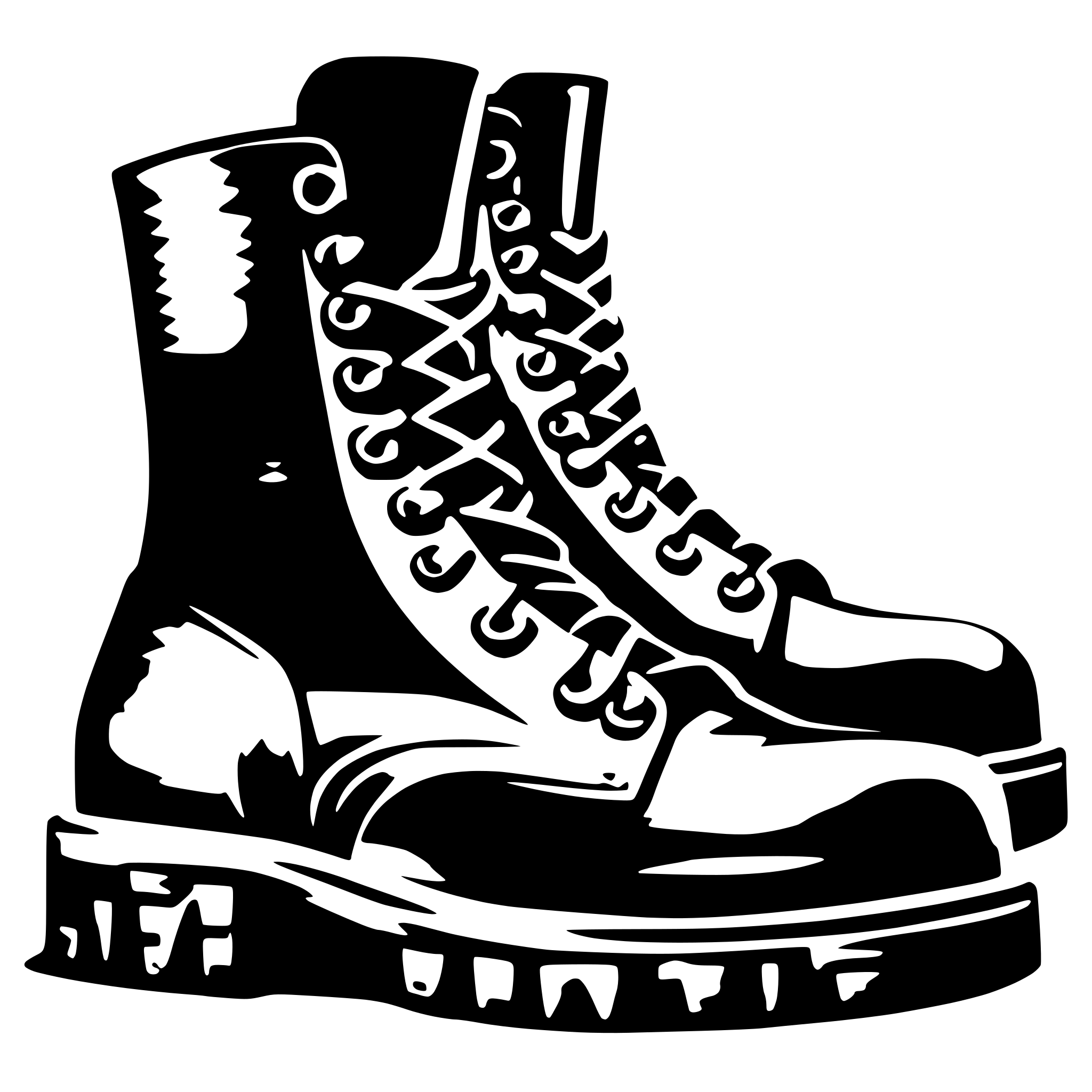 AI-generated SVG of 'military boot'