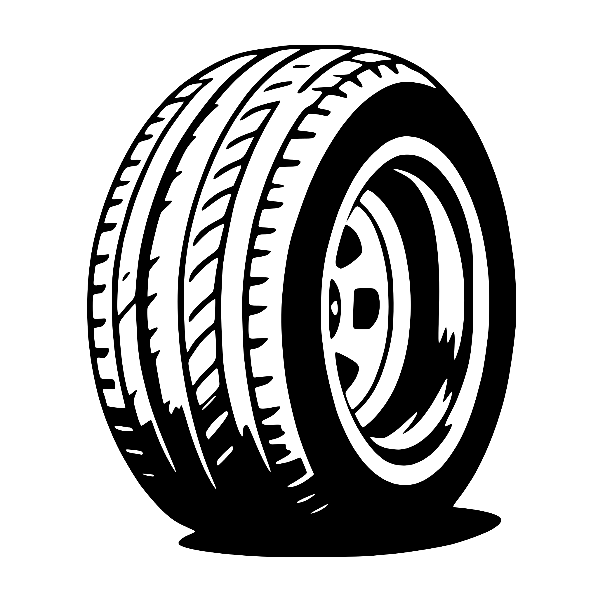 AI-generated SVG of a tire