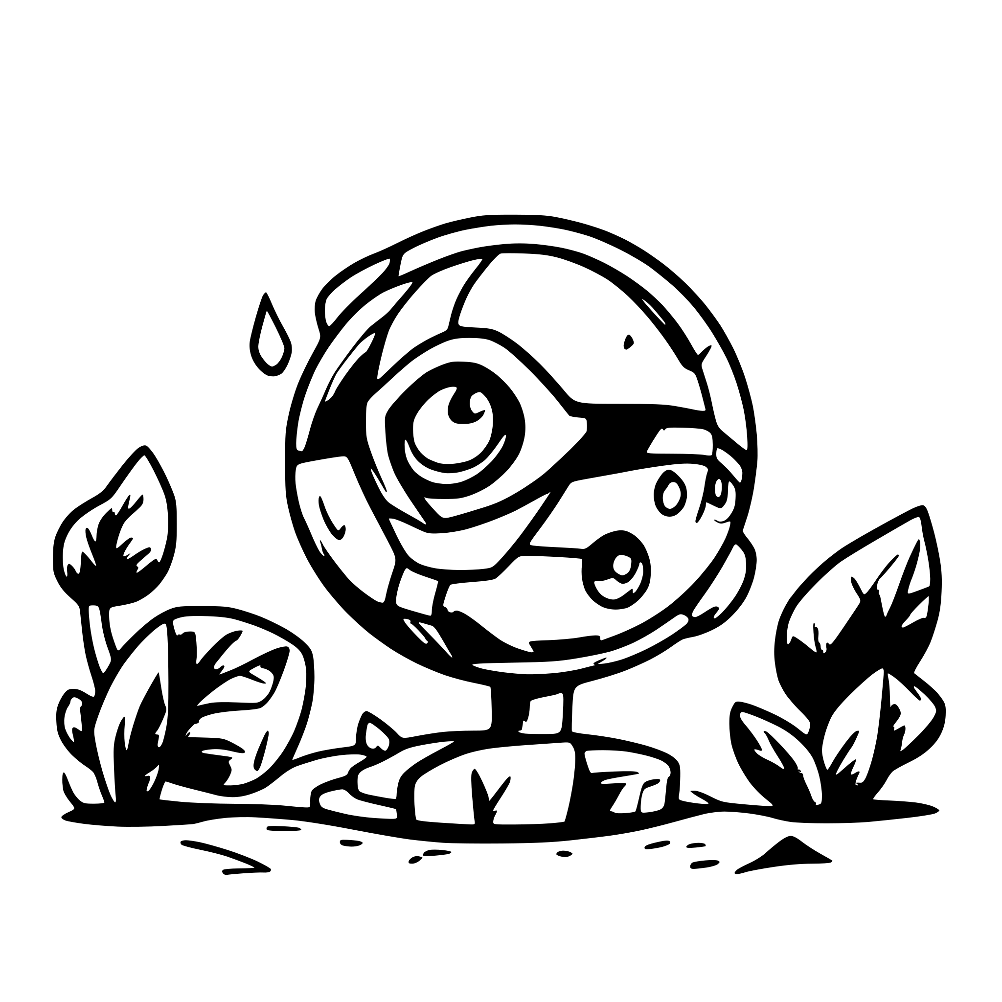 AI-generated SVG of a poke ball