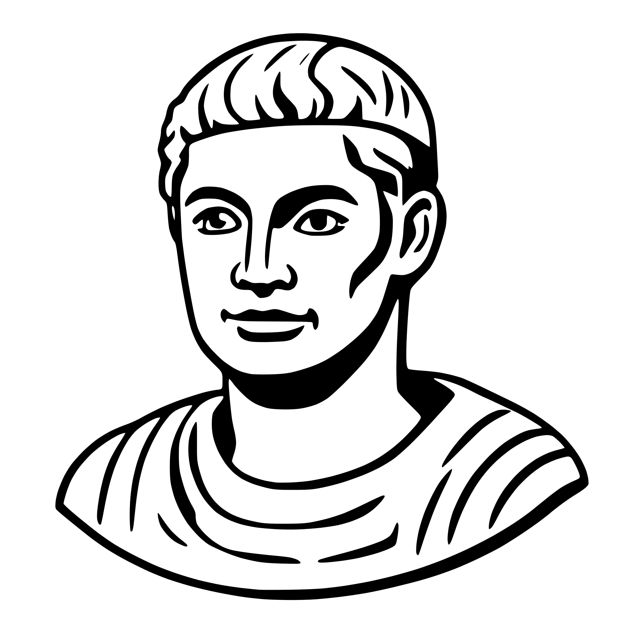 AI-generated SVG of 'roman emperor in toga'