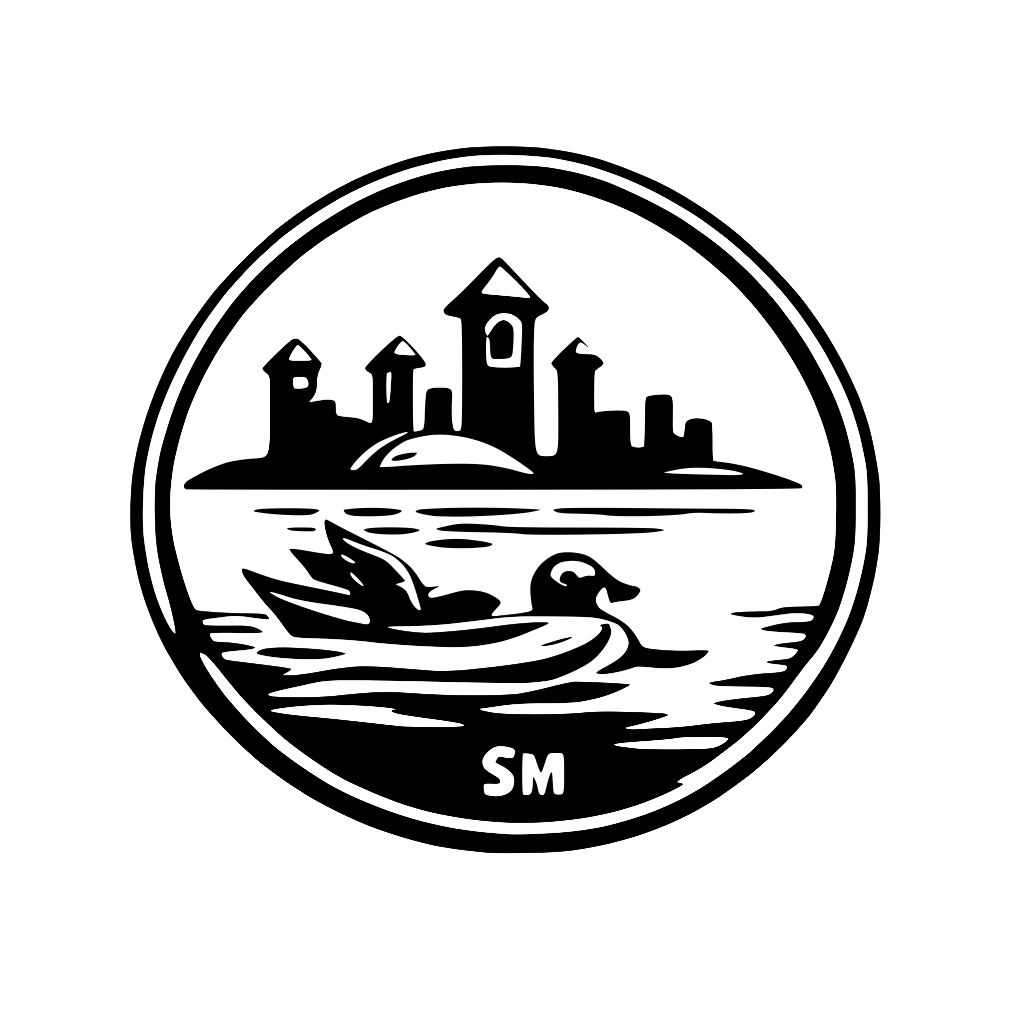 AI-generated SVG of a swim instructor badge