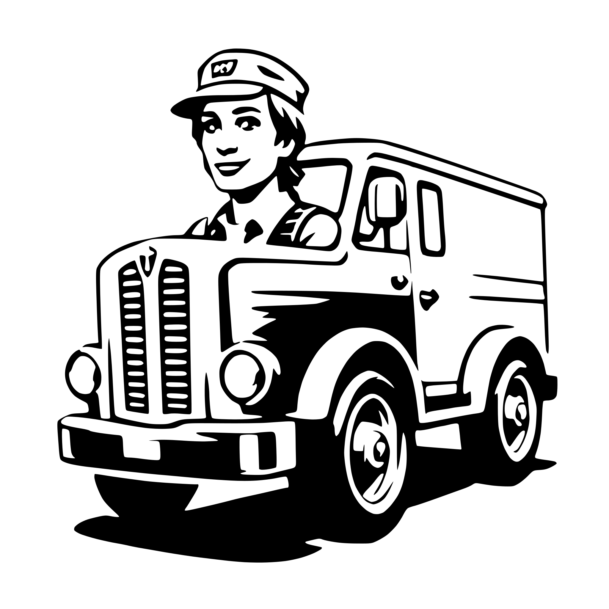 AI-generated SVG of 'truck driver'