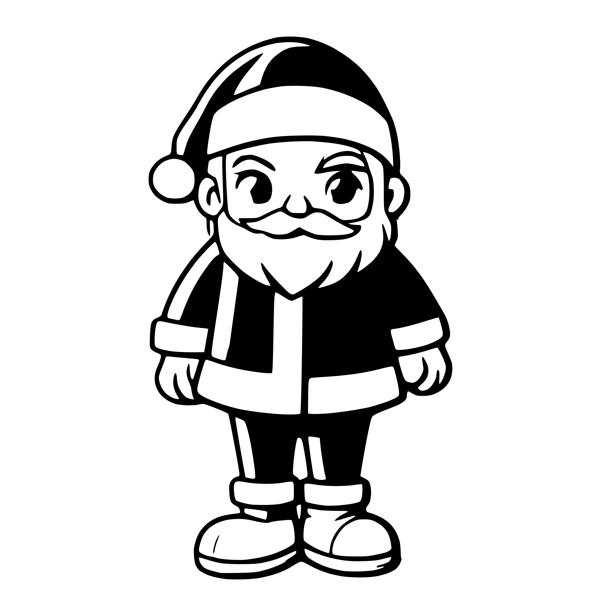 AI-generated SVG of a santa claus full body