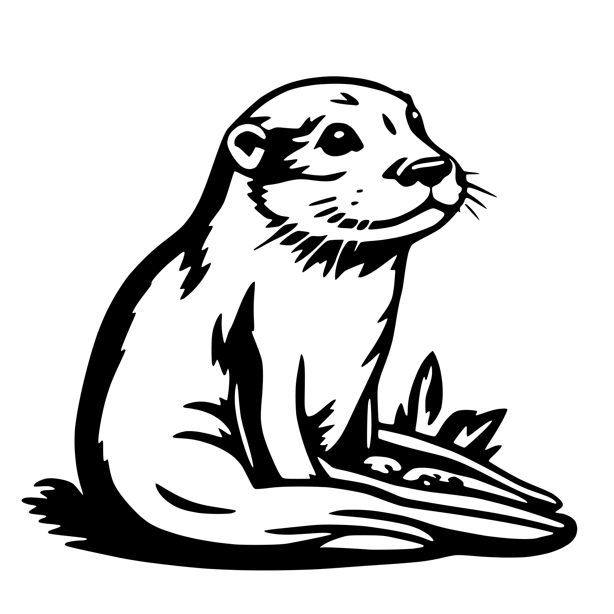 AI-generated SVG of a otter