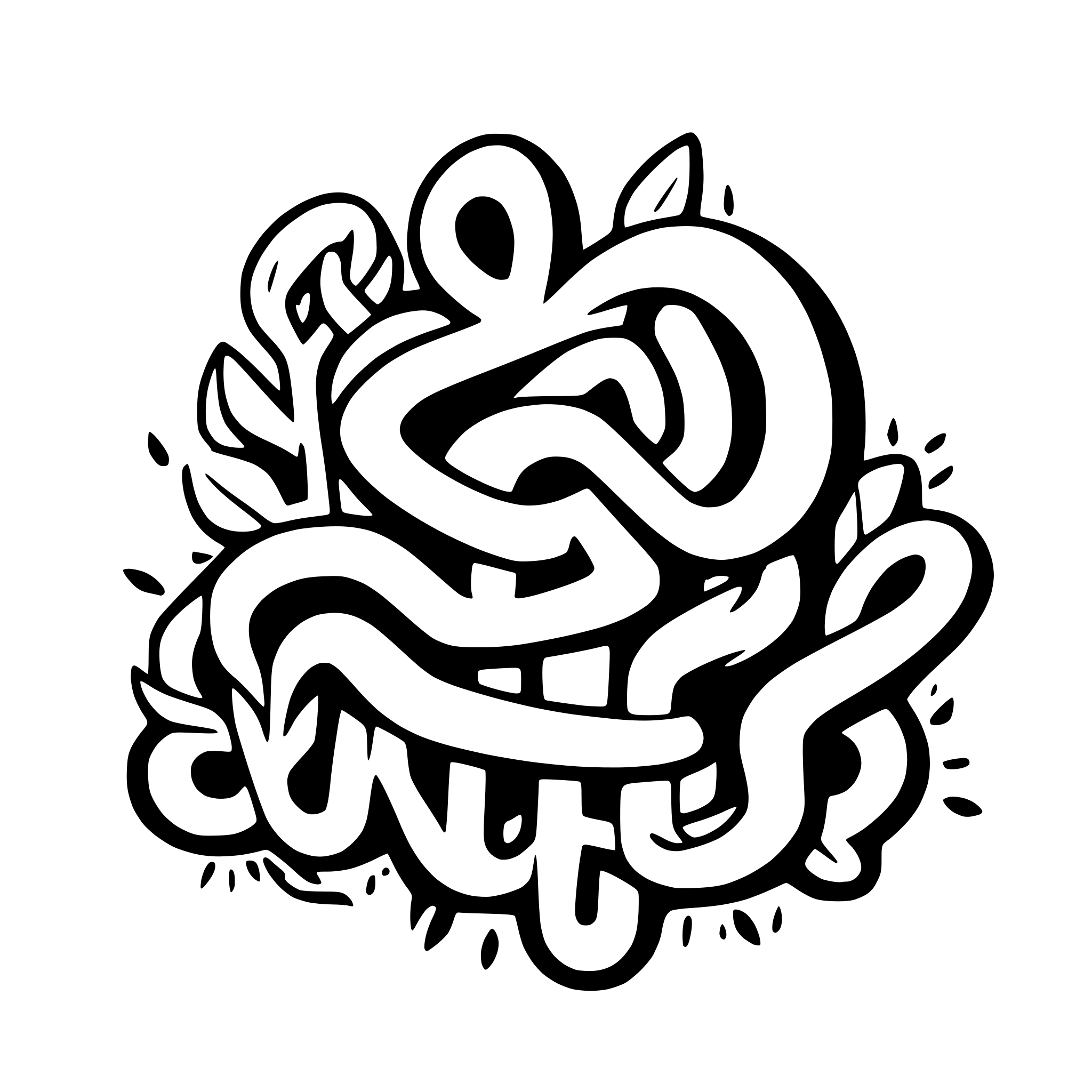 AI-generated SVG of a Wildstyle grafitti saying 