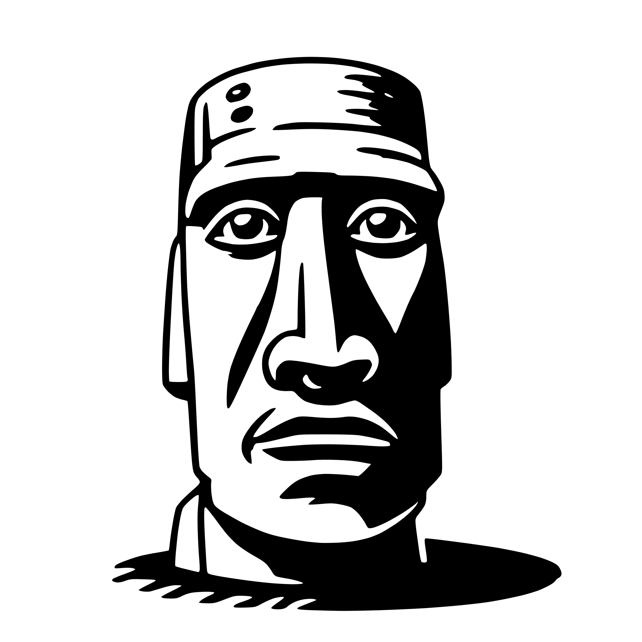AI-generated SVG of 'easter island moai'