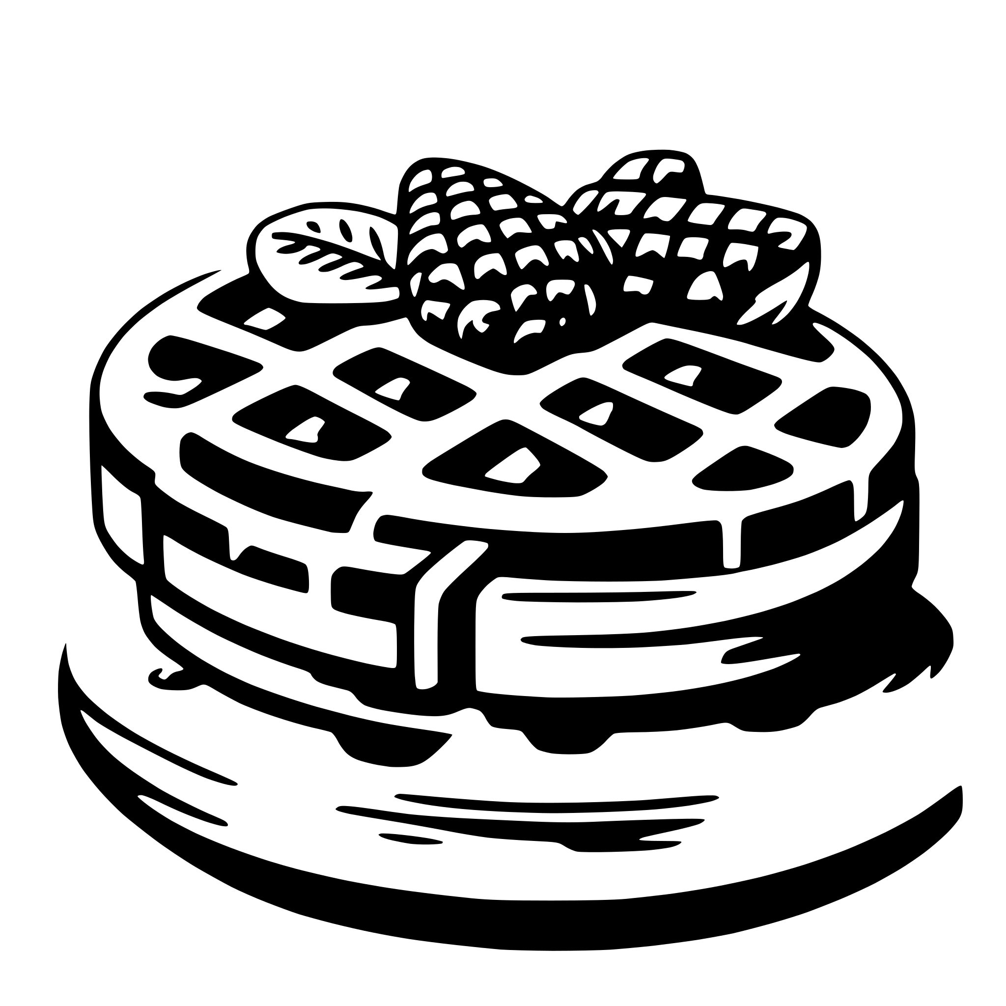 AI-generated SVG of 'waffle'