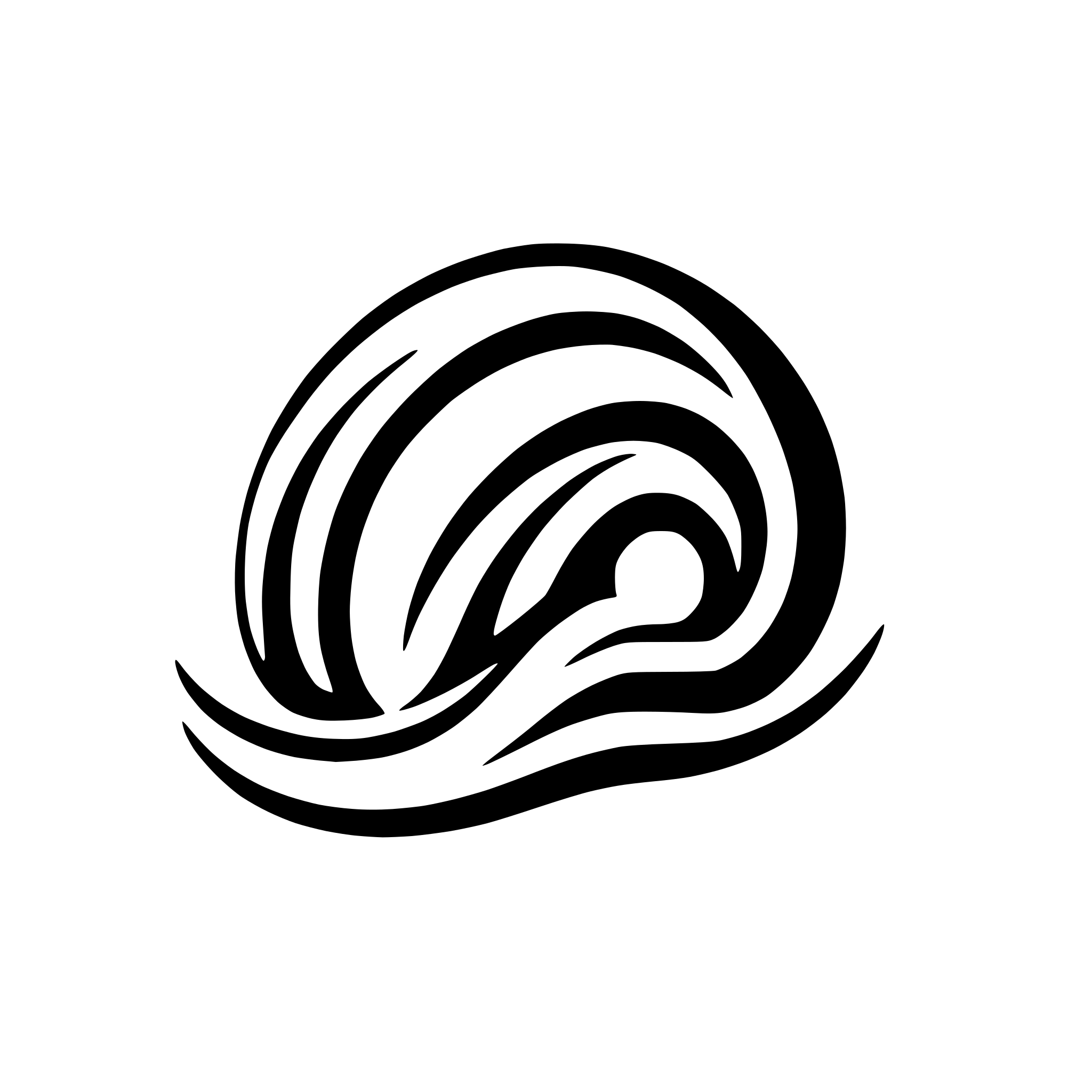 AI-generated SVG of a abstract wave with curl design