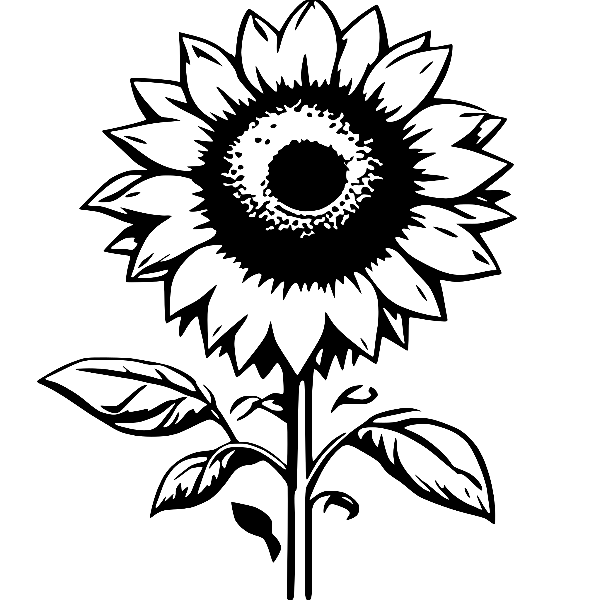 AI-generated SVG of a I want sunflower