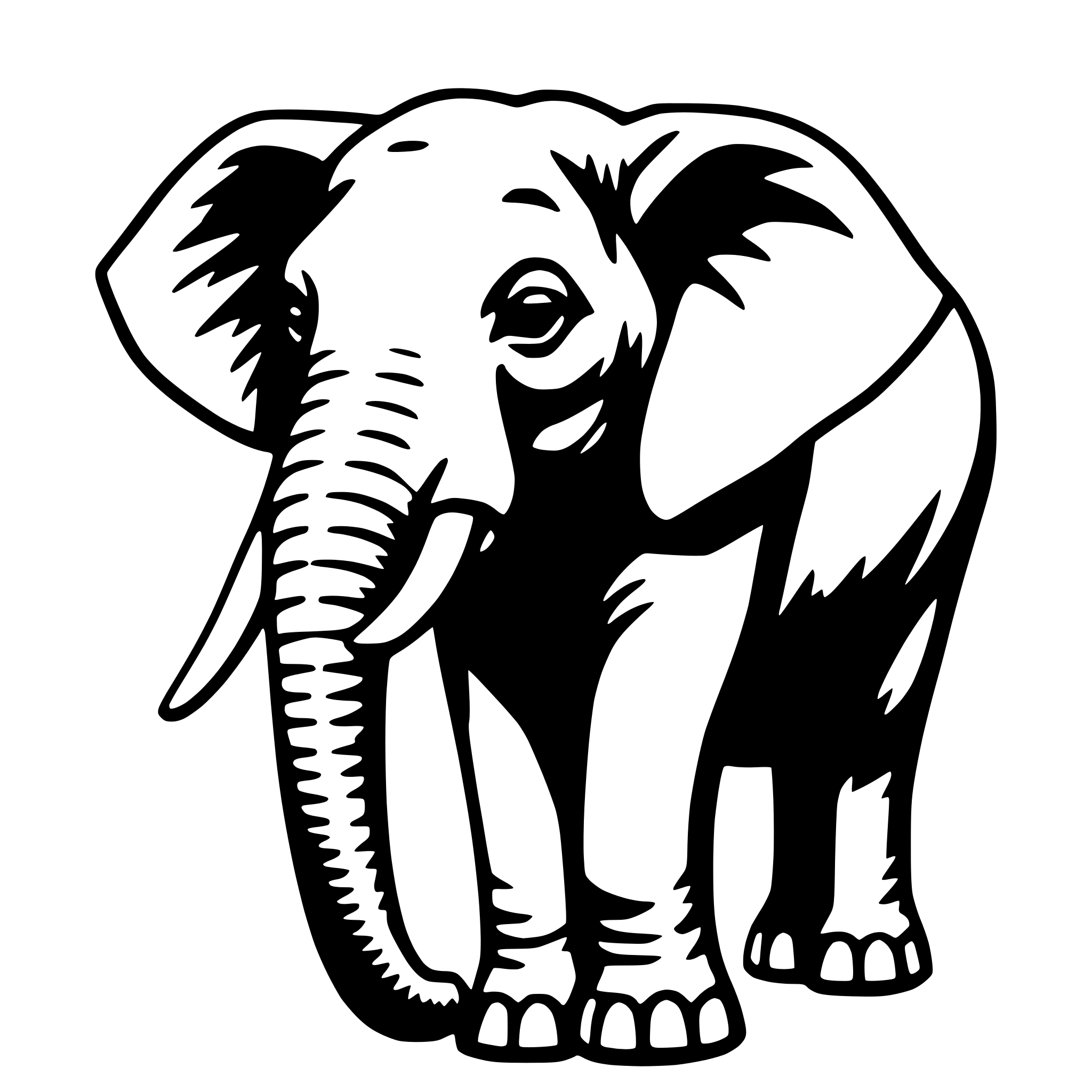 AI-generated SVG of 'elephant'