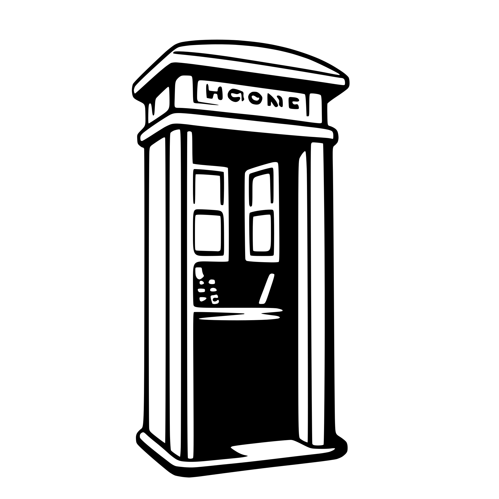 AI-generated SVG of a phone booth