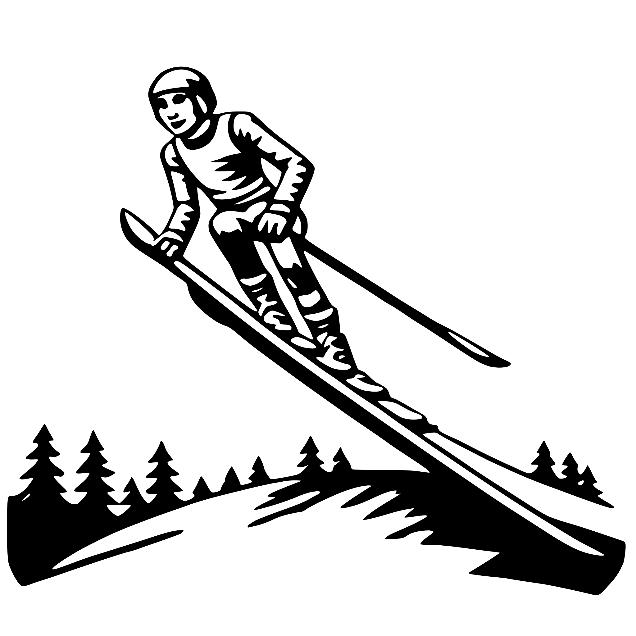 AI-generated SVG of a ski jump