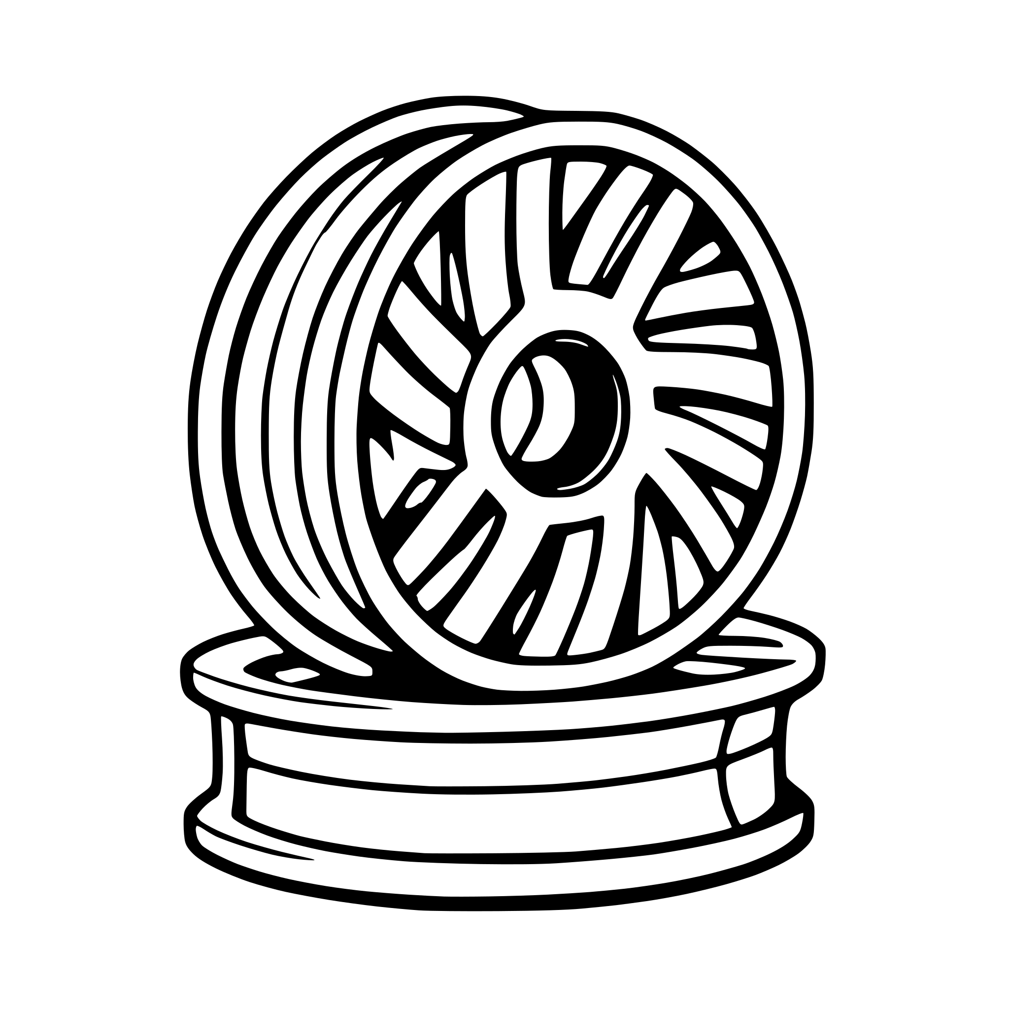 AI-generated SVG of 'filament spool 3d printing with filament on it'