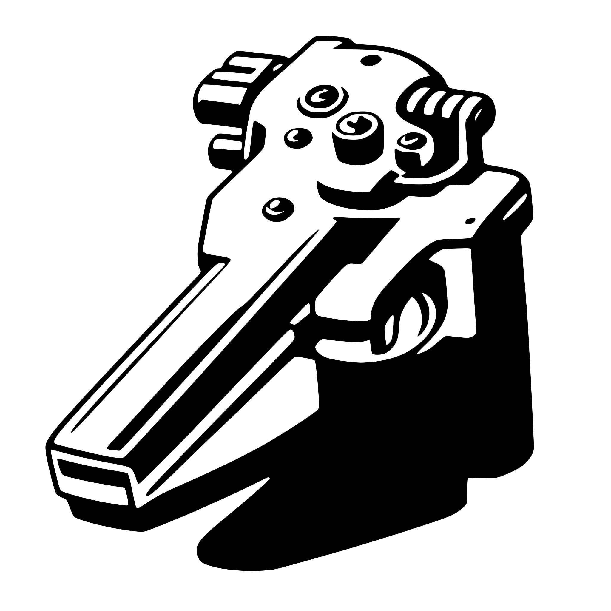 AI-generated SVG of a handgun